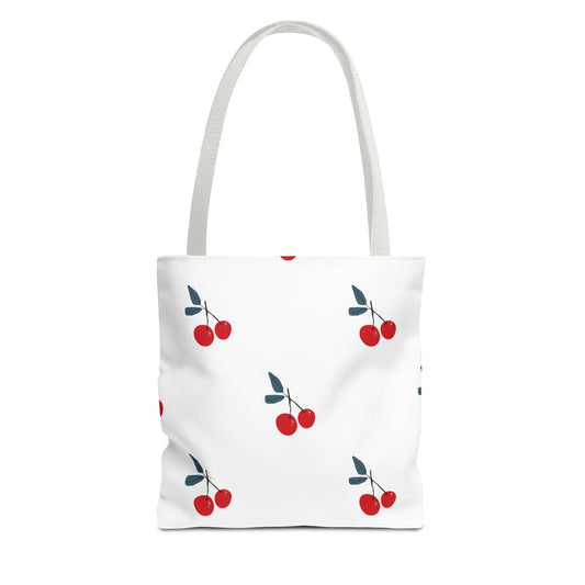 Cherry Print all over print tote bag available at Orange Moons