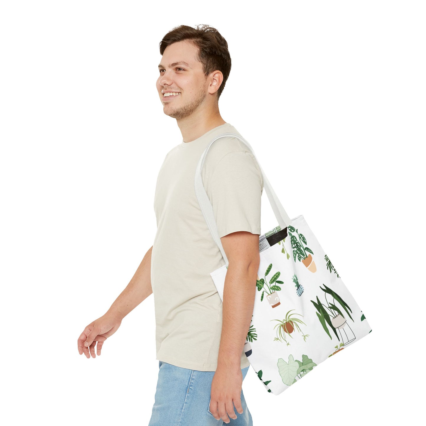 Plant Lover's Tote Bag - Stylish Eco-Friendly Carryall, Botanical Print Shopping Bag, Gardening Gift, Nature Inspired Shoulder Bag, Farmers