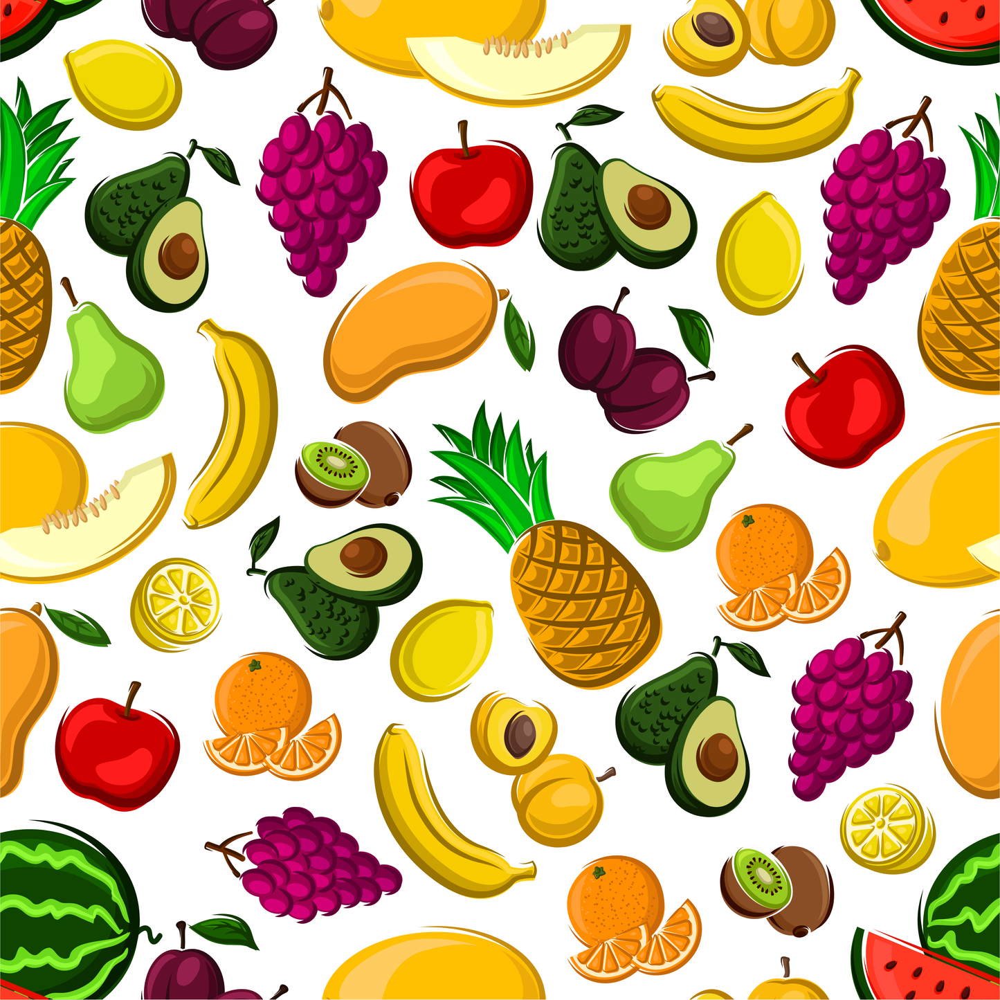 Tropical Fruit Mix Tote Bag