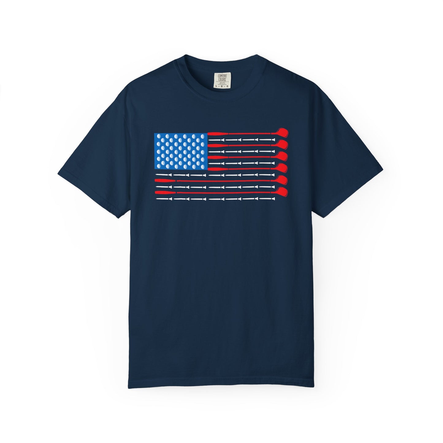 American Flag Golf T-shirt, Funny Tee