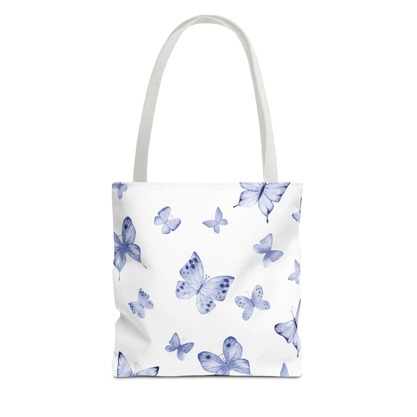 Antique Powder Blue Cerulean Butterflies Tote Bag
