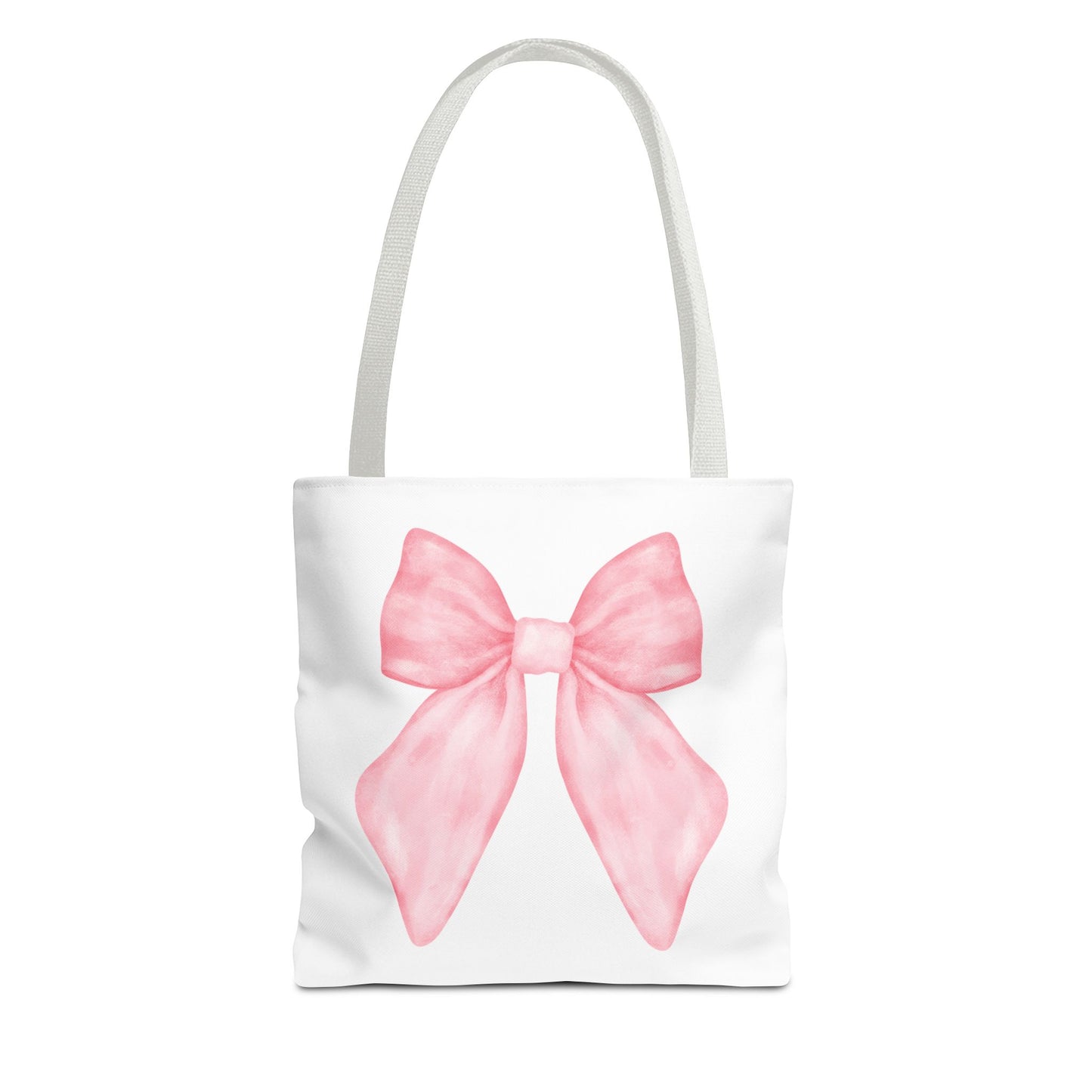 Watercolor Coquette Pink Bow Tote Bag
