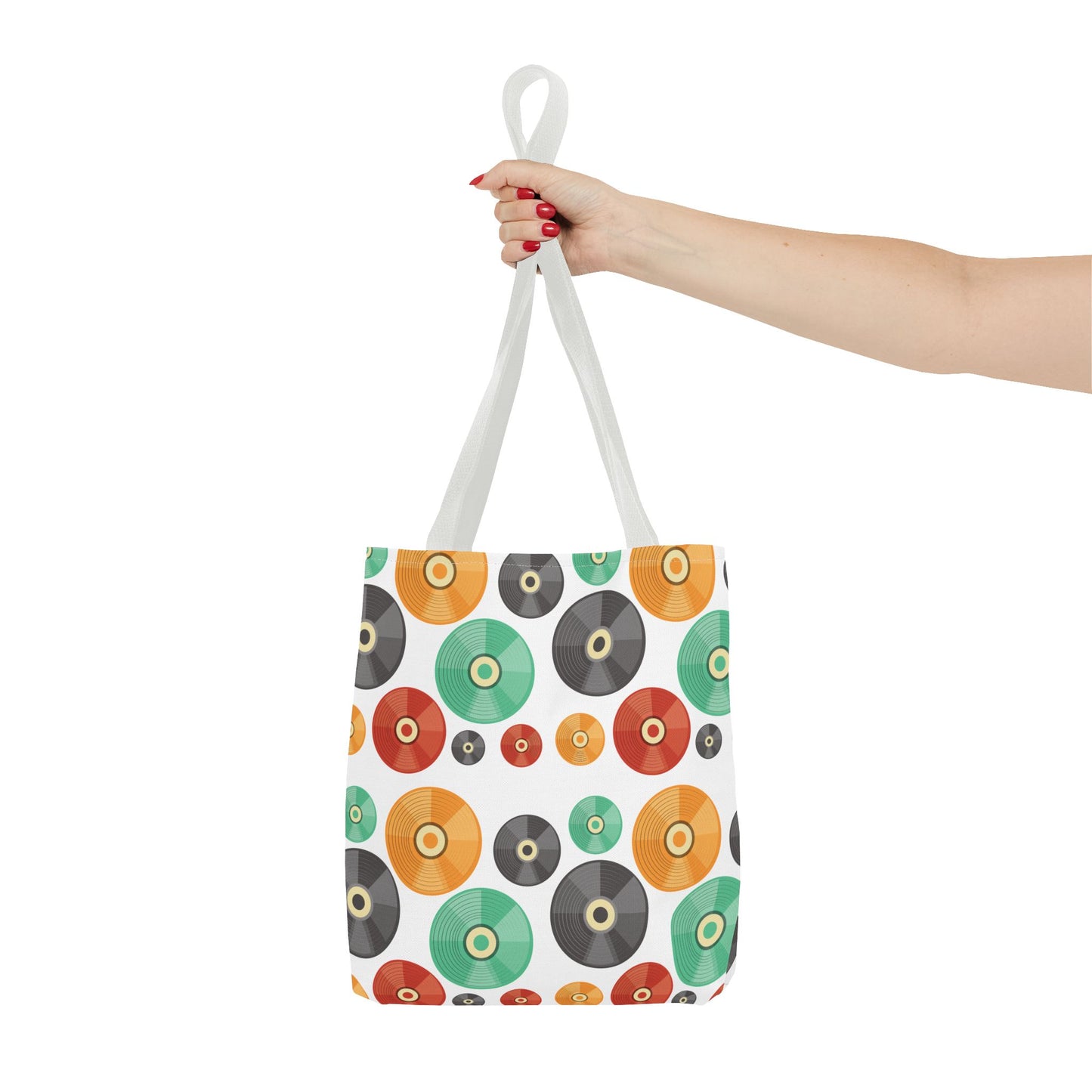 Retro Vintage Abstract Vinyl Records Tote Bag