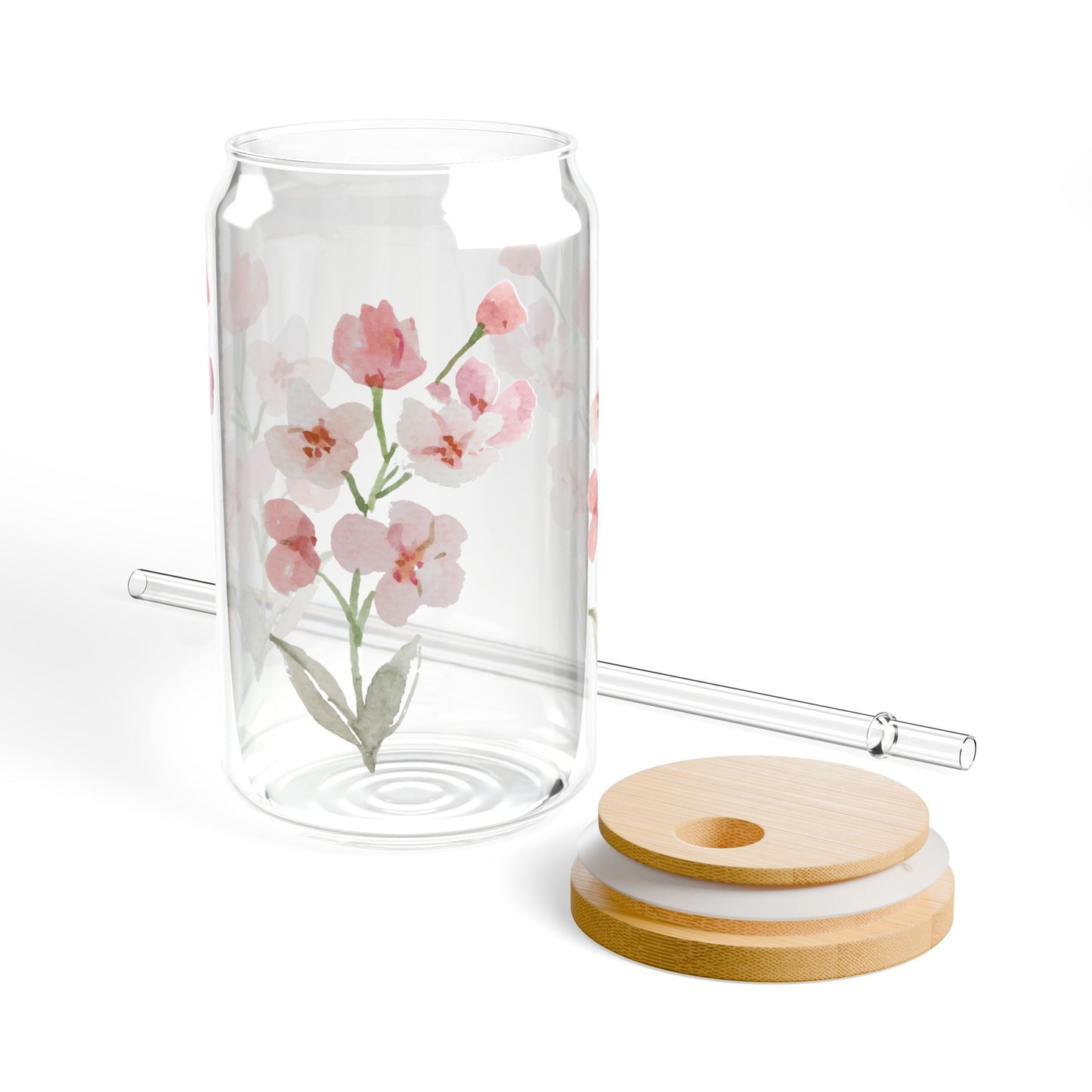Floral Sipper Glass