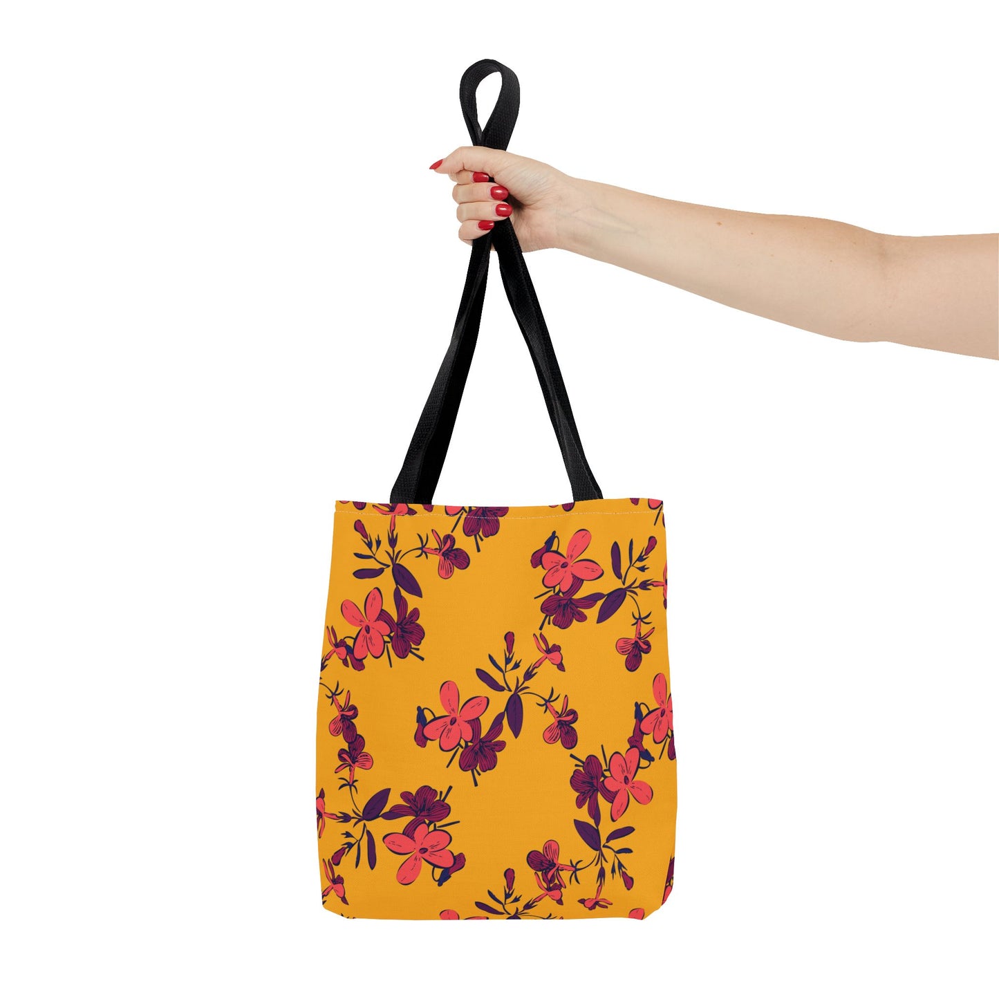 Retro Tropical Flowers Floral Tote Bag