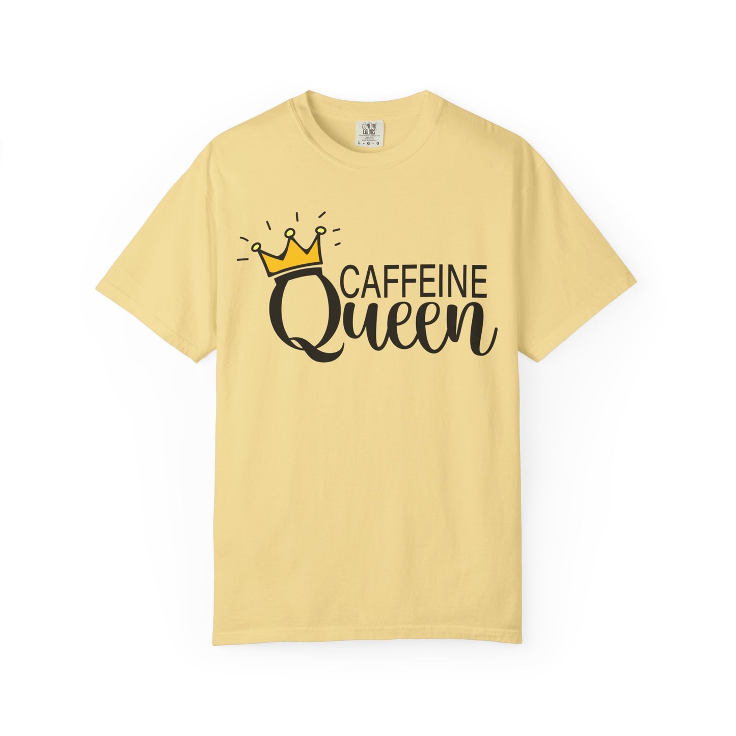 Caffeine Queen Funny T-Shirt for Coffee Lovers, Funny Gift for Millennials, Humor Tee for Stress Relief, Casual Everyday Wear, Birthday Gift