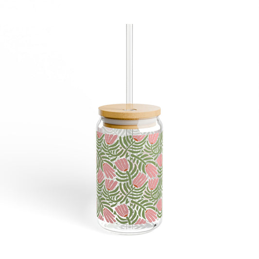 Floral Sipper Glass