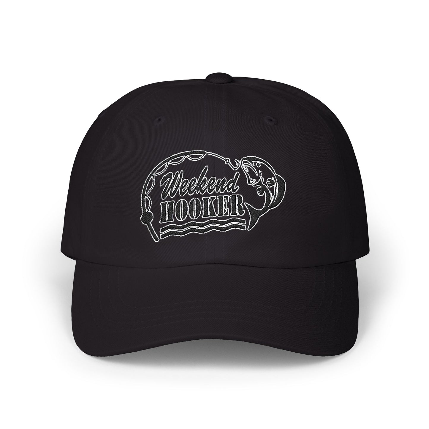 Weekend Hooker - Fishing Hat, Luxurious Embroidered Classic Adjustable Cap, Unisex Embroidery Baseball Cap, Trucker Hat