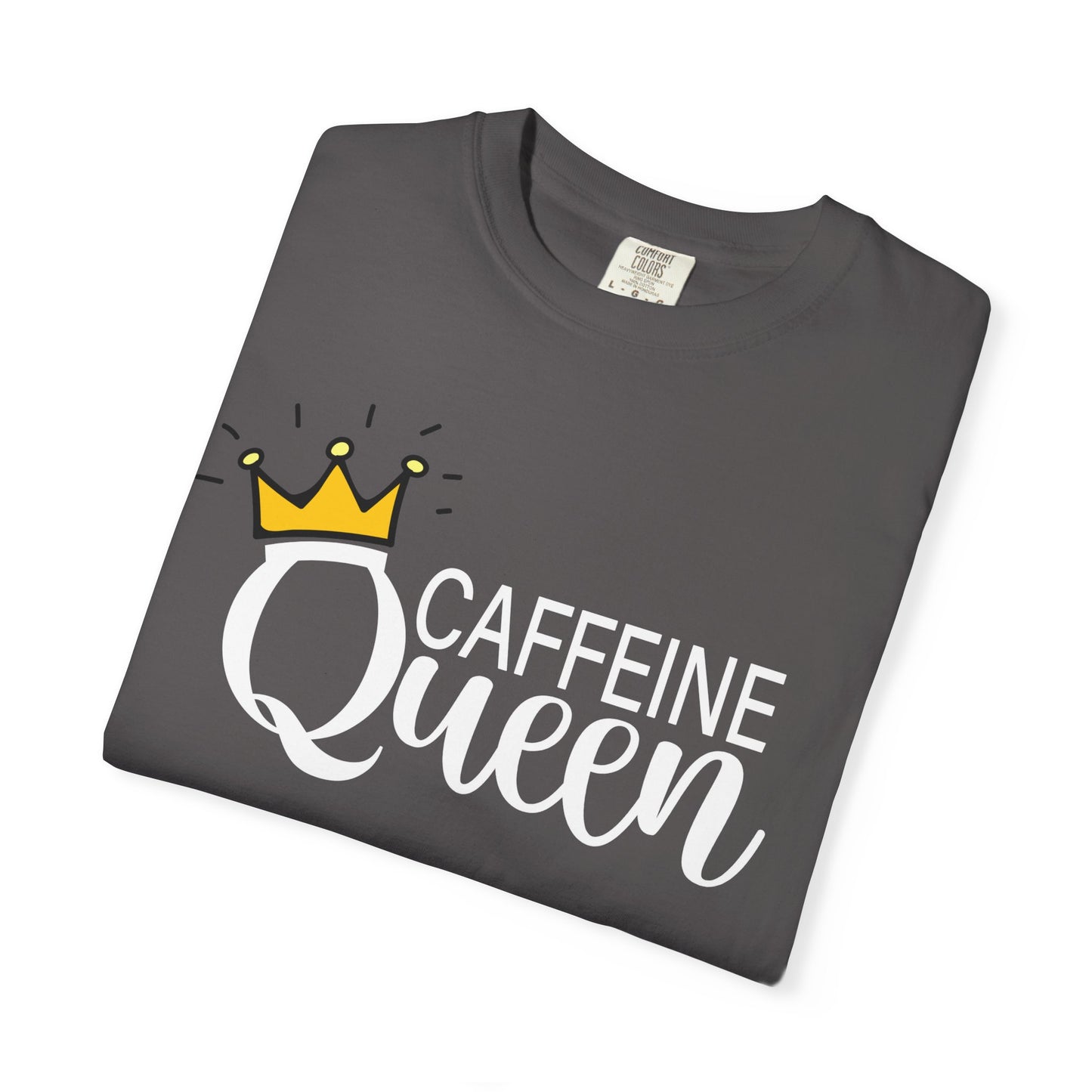 Caffeine Queen Funny T-Shirt for Coffee Lovers, Funny Gift for Millennials, Humor Tee for Stress Relief, Casual Everyday Wear, Birthday Gift