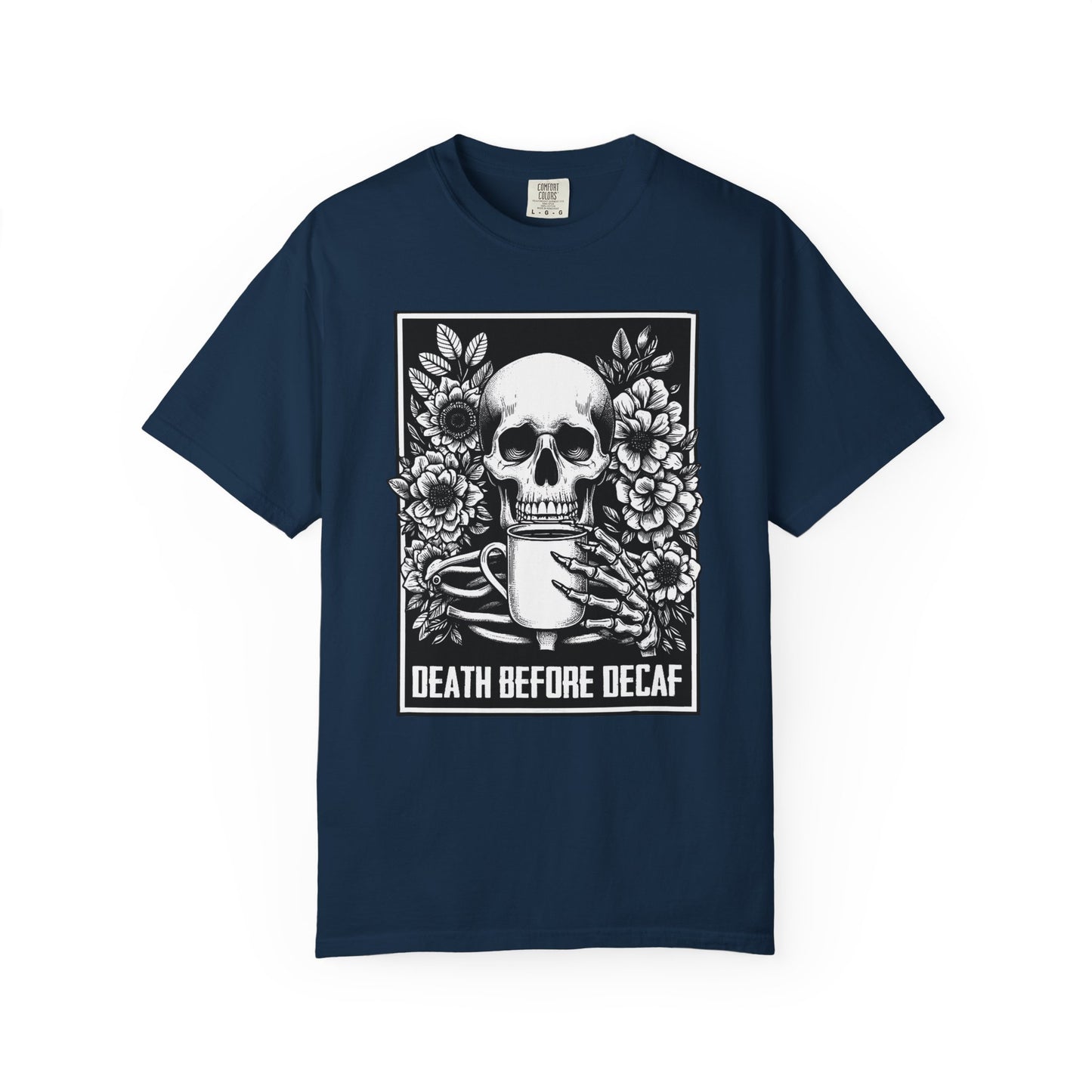 Skull Coffee T-Shirt, Funny Gift for Millennials, Humor Tee for Stress Relief, Casual Everyday Wear, Great Birthday Gift