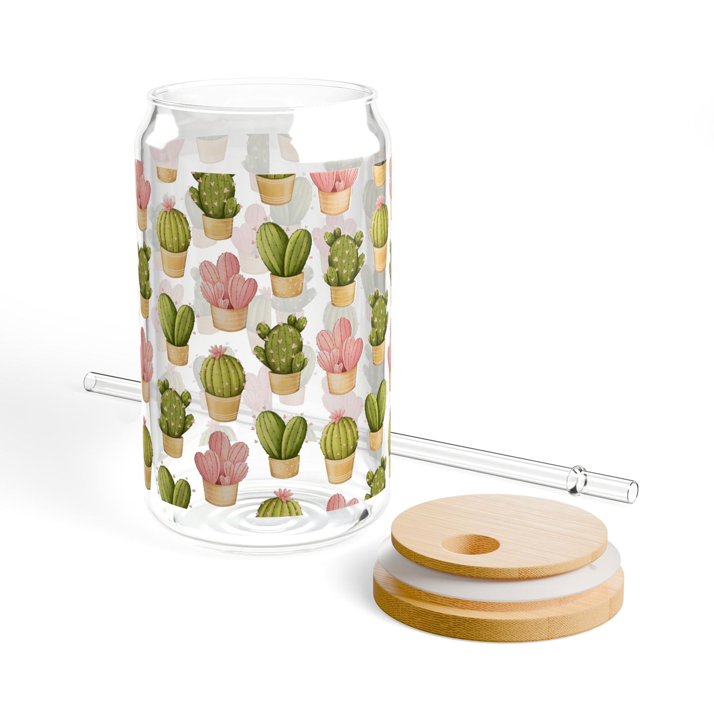 Cute Cactus Sipper Glass from Orange Moons