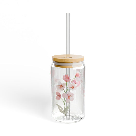 Floral Sipper Glass