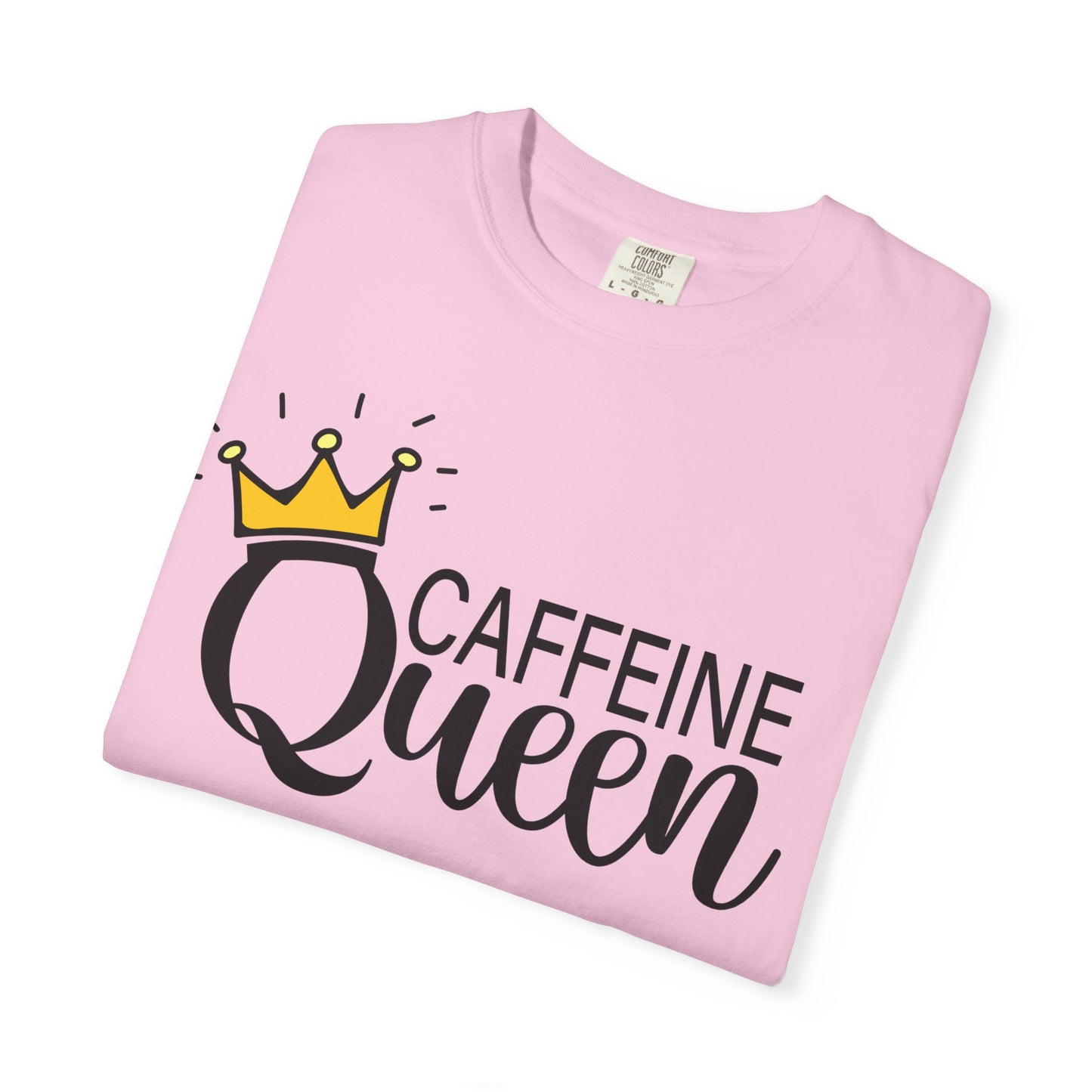 Caffeine Queen Funny T-Shirt for Coffee Lovers, Funny Gift for Millennials, Humor Tee for Stress Relief, Casual Everyday Wear, Birthday Gift