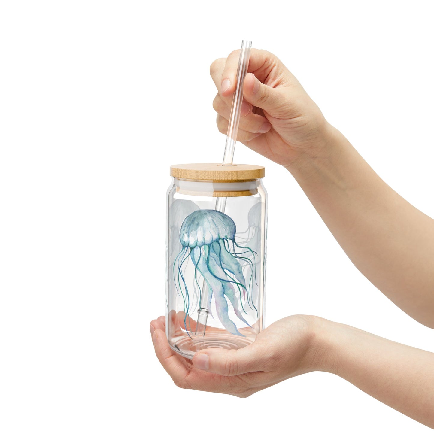 Blue Jellyfish Sipper Glass at Orange Moons
