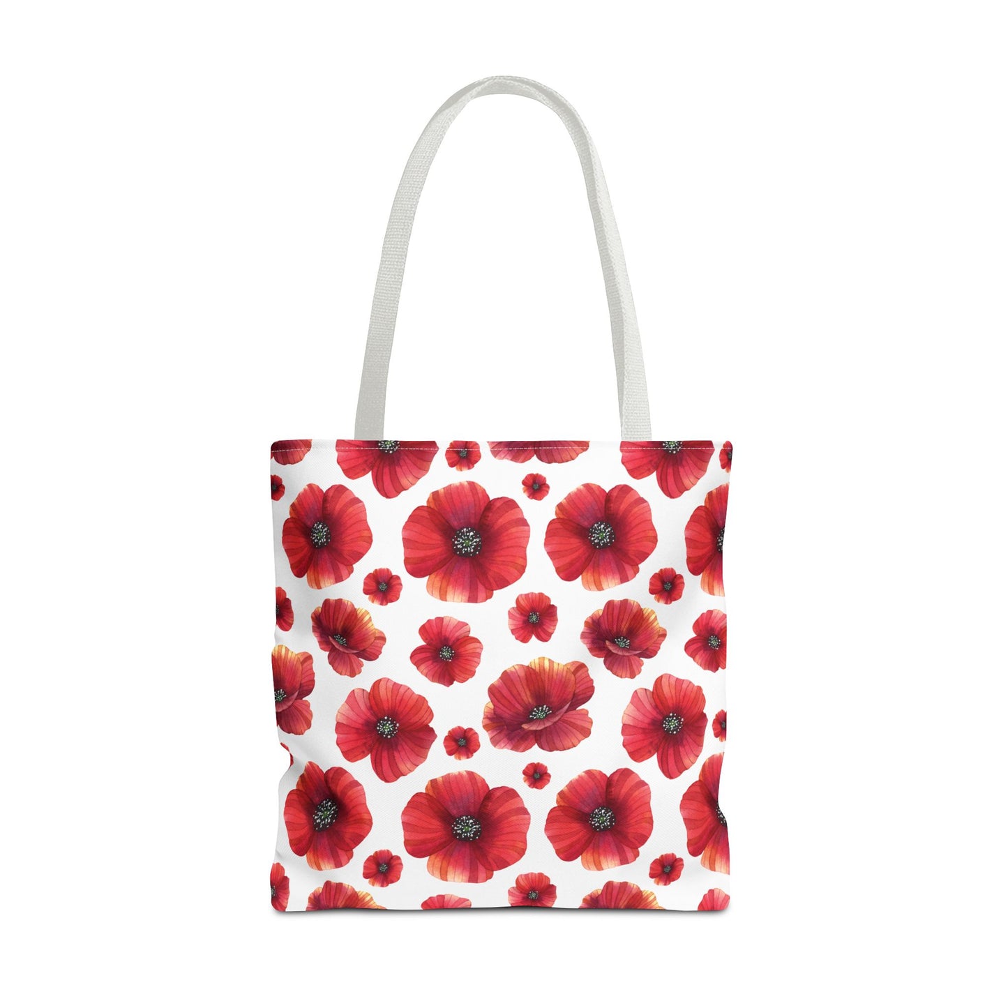 Poppies Floral Tote Bag, Beach Bag, Grocery Bag, Summer Vibe Tote, Market Bag, Reusable Tote Bag, Poppy Flower, Red Poppies