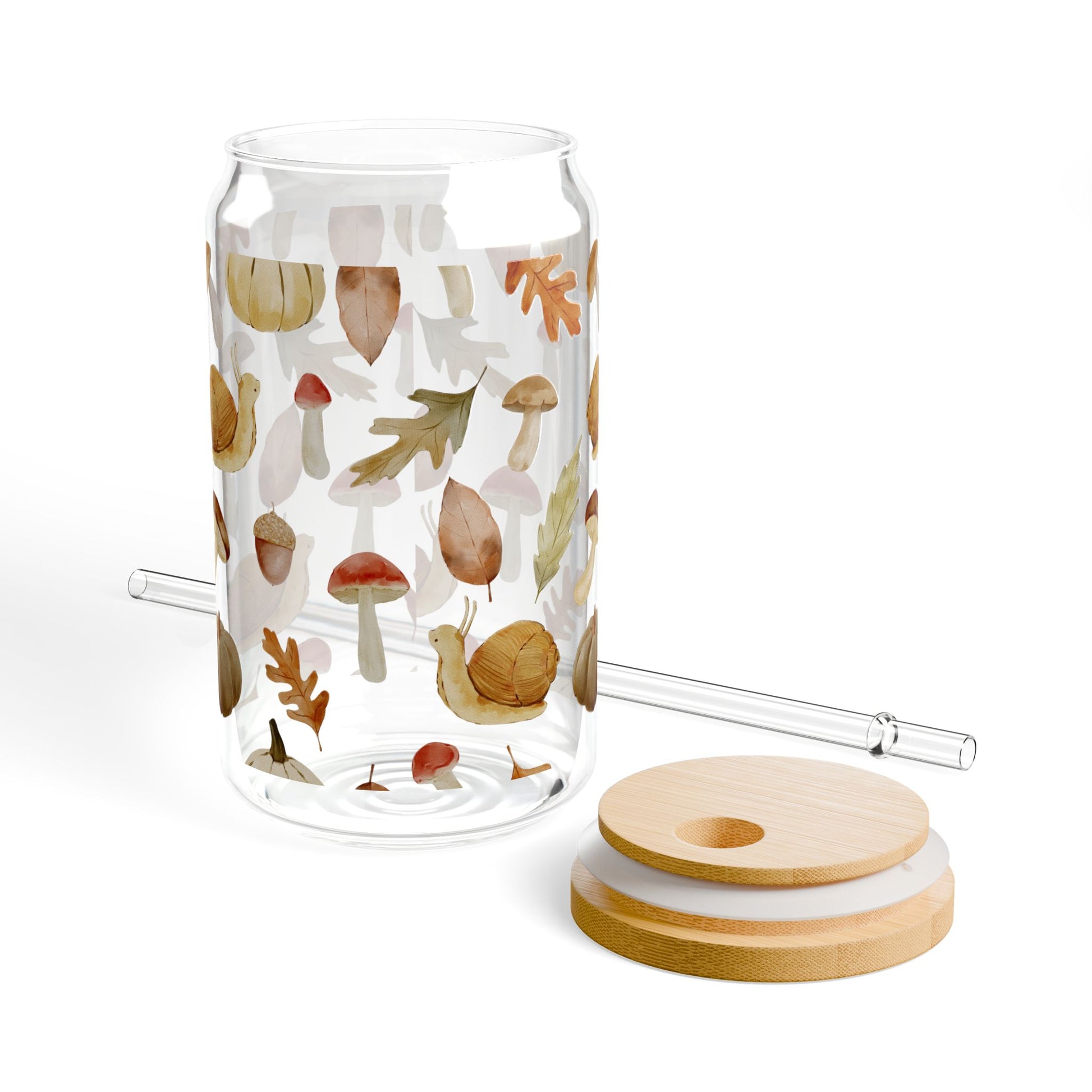 Forest Mushrooms Sipper Glass at Orange Moons