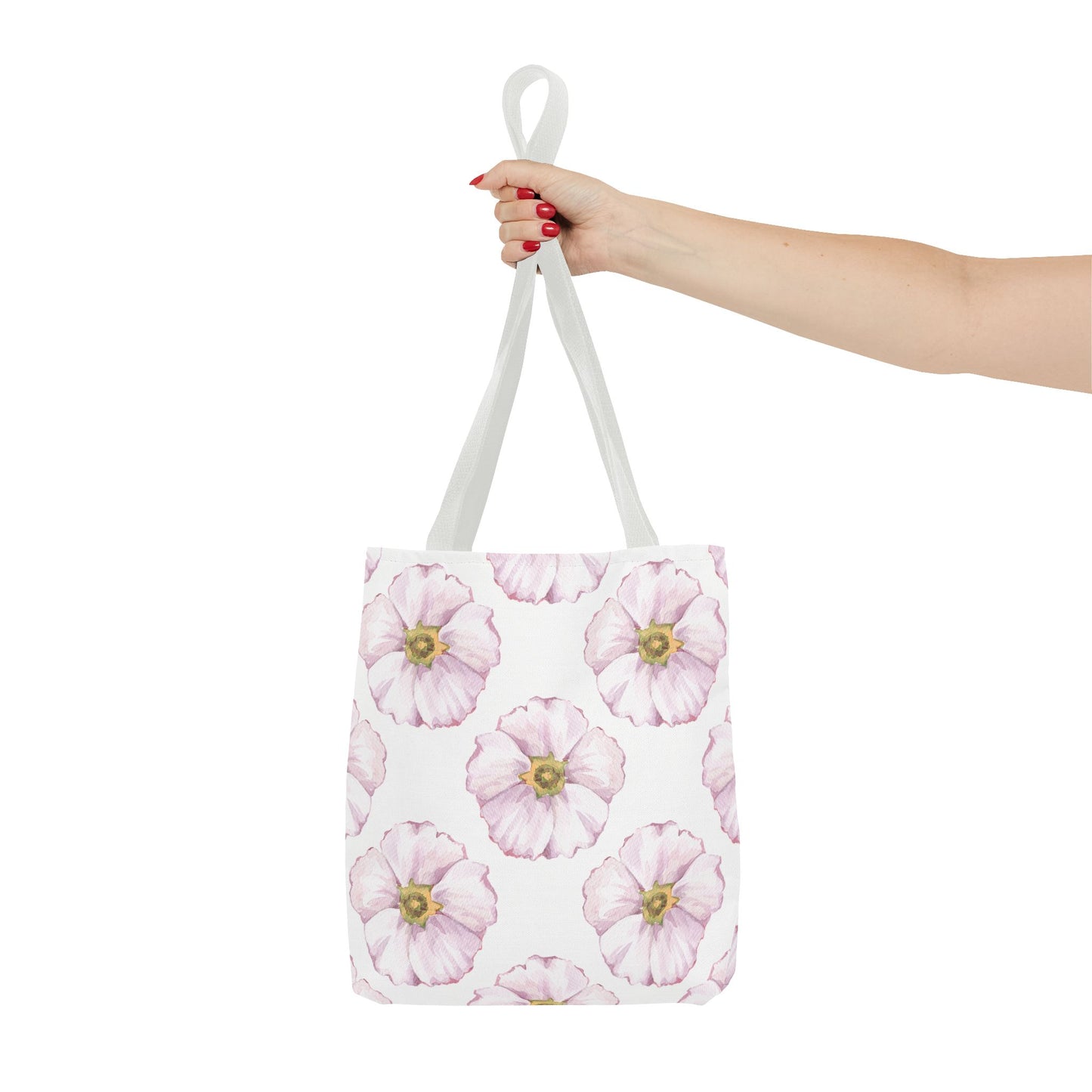Delicate Watercolored Pink Rose Hip Flowers Tote Bag
