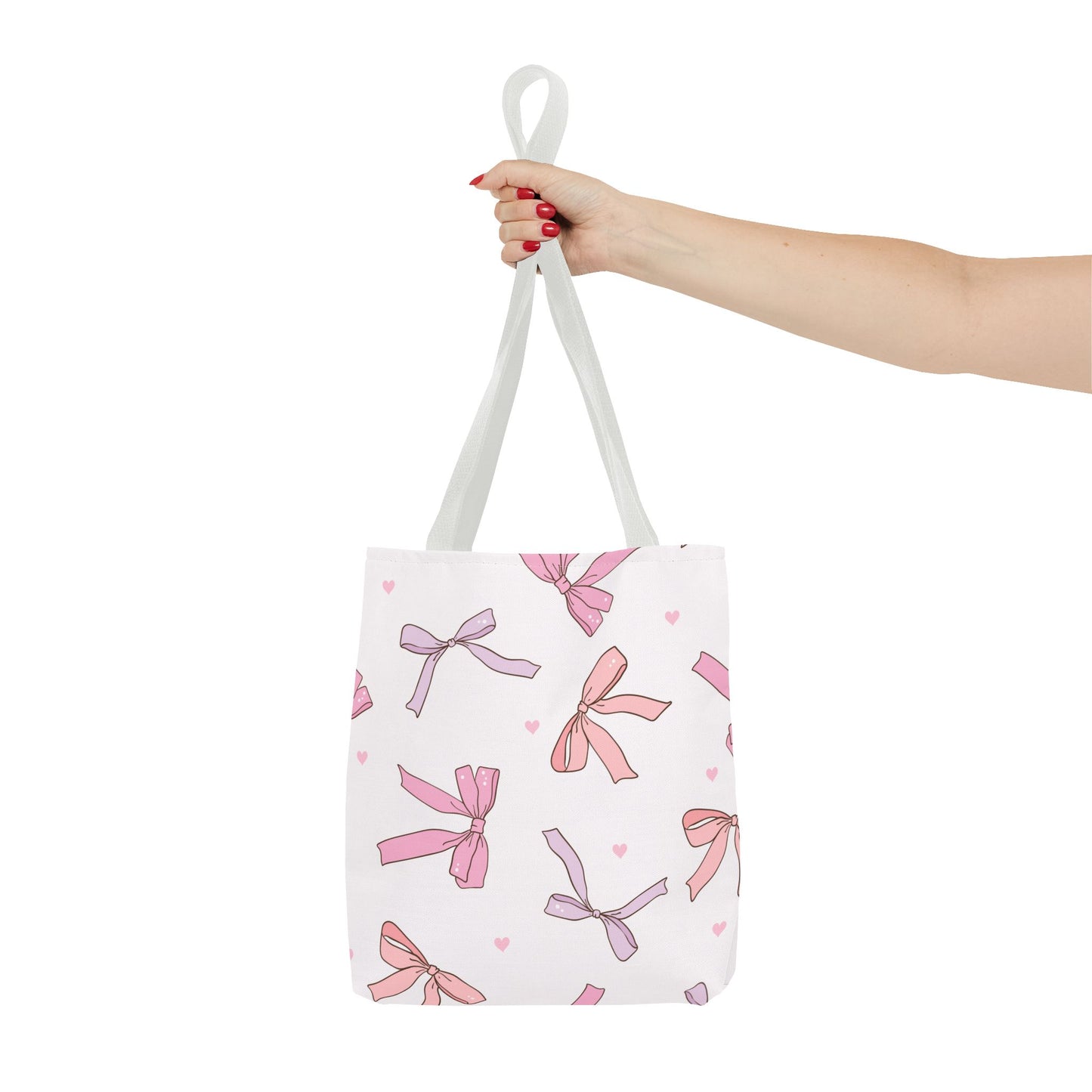 Pink Bows & Hearts Coquette Tote Bag