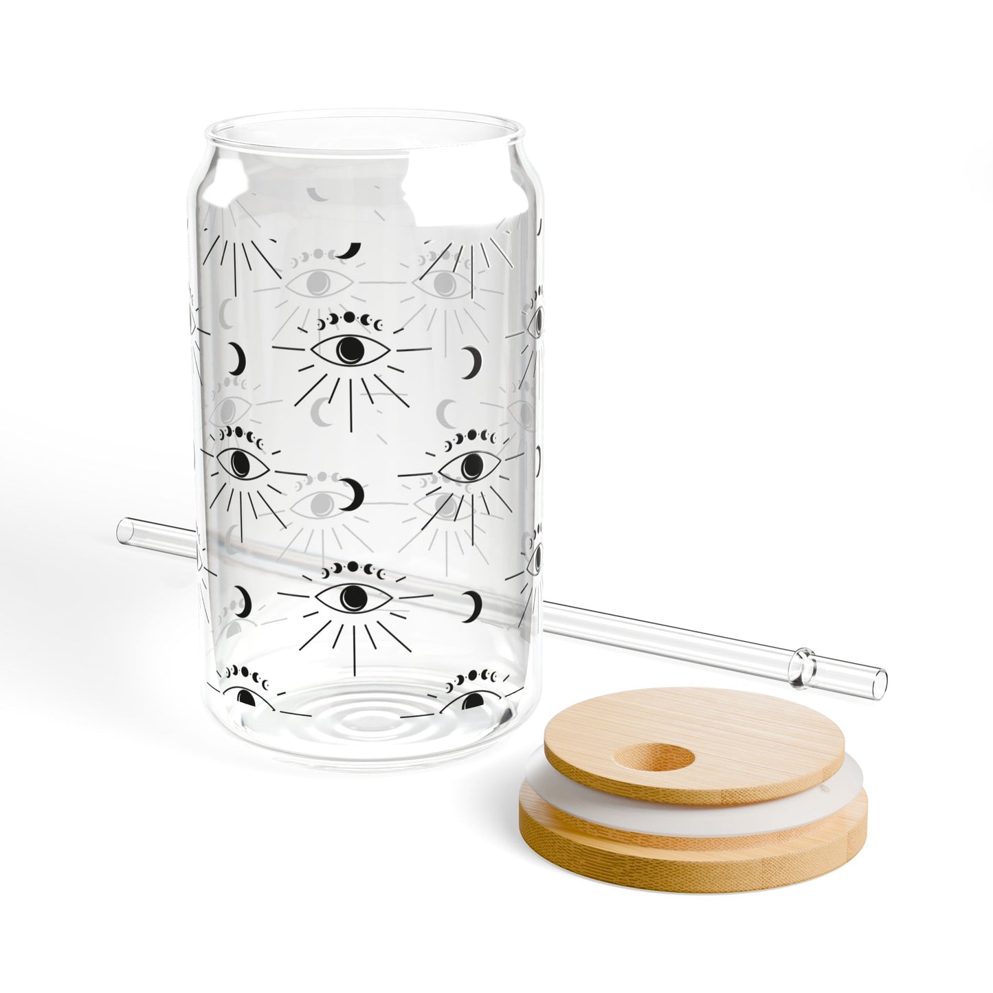 Third Eye with Crescent Moon Sipper Glass