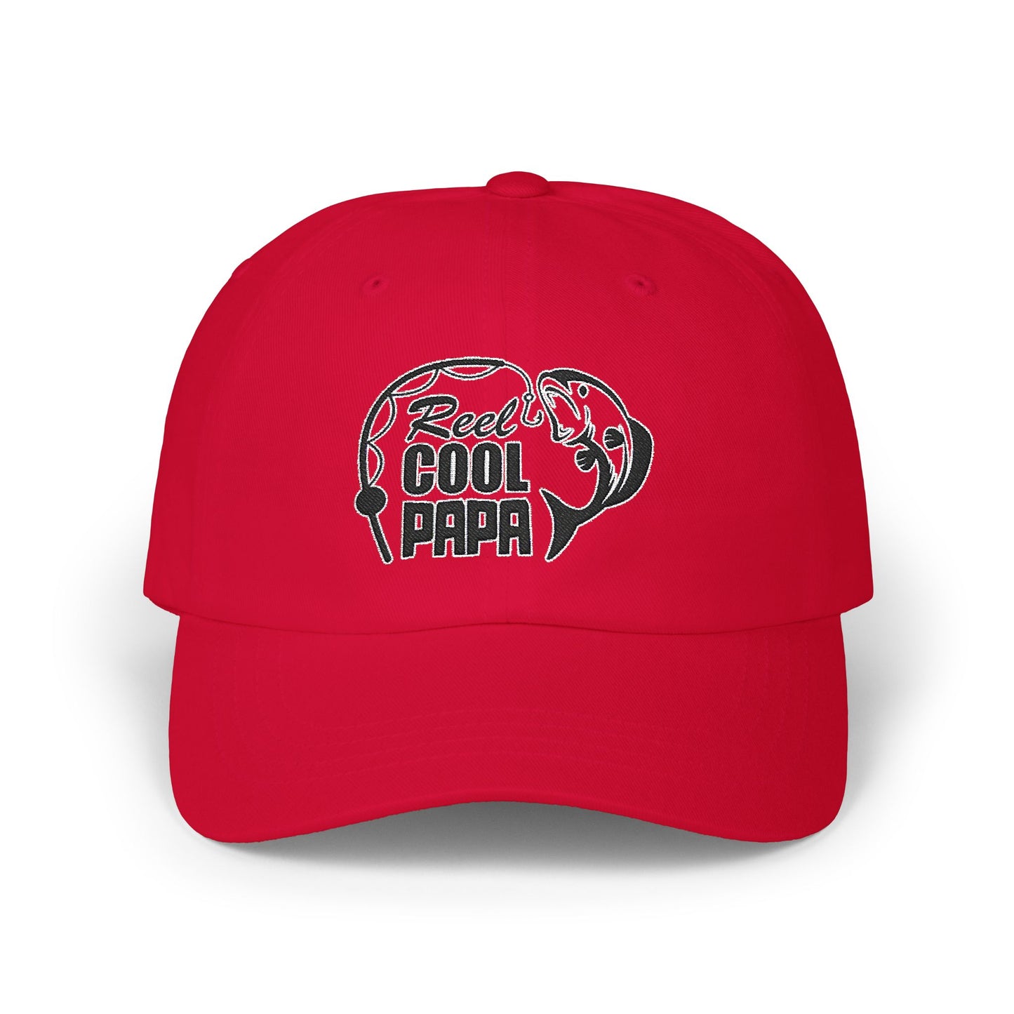 Reel Cool Papa - Fishing Hat, Luxurious Embroidered Classic Adjustable Cap, Unisex Embroidery Baseball Cap, Trucker Hat