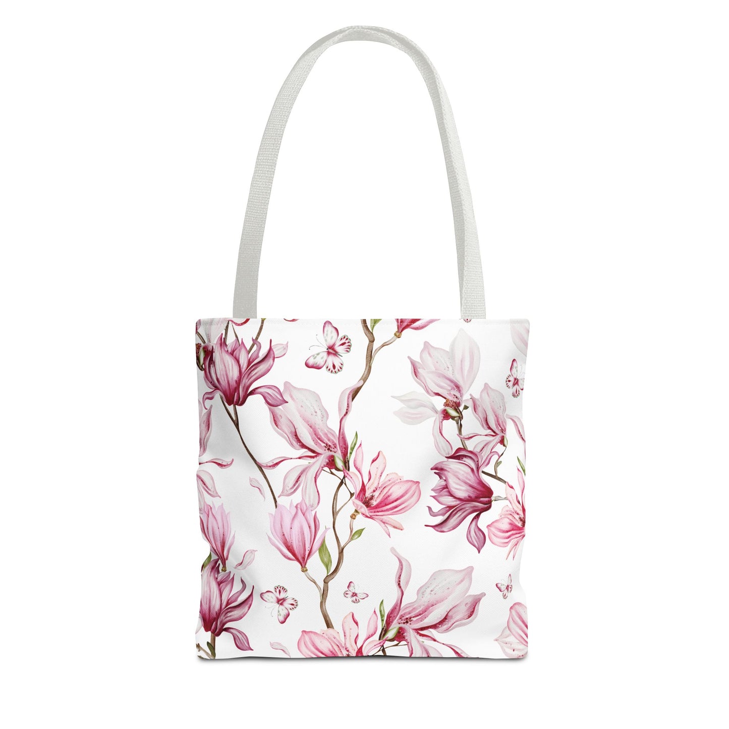 Magnolia and Butterfly Tropical Floral Tote Bag