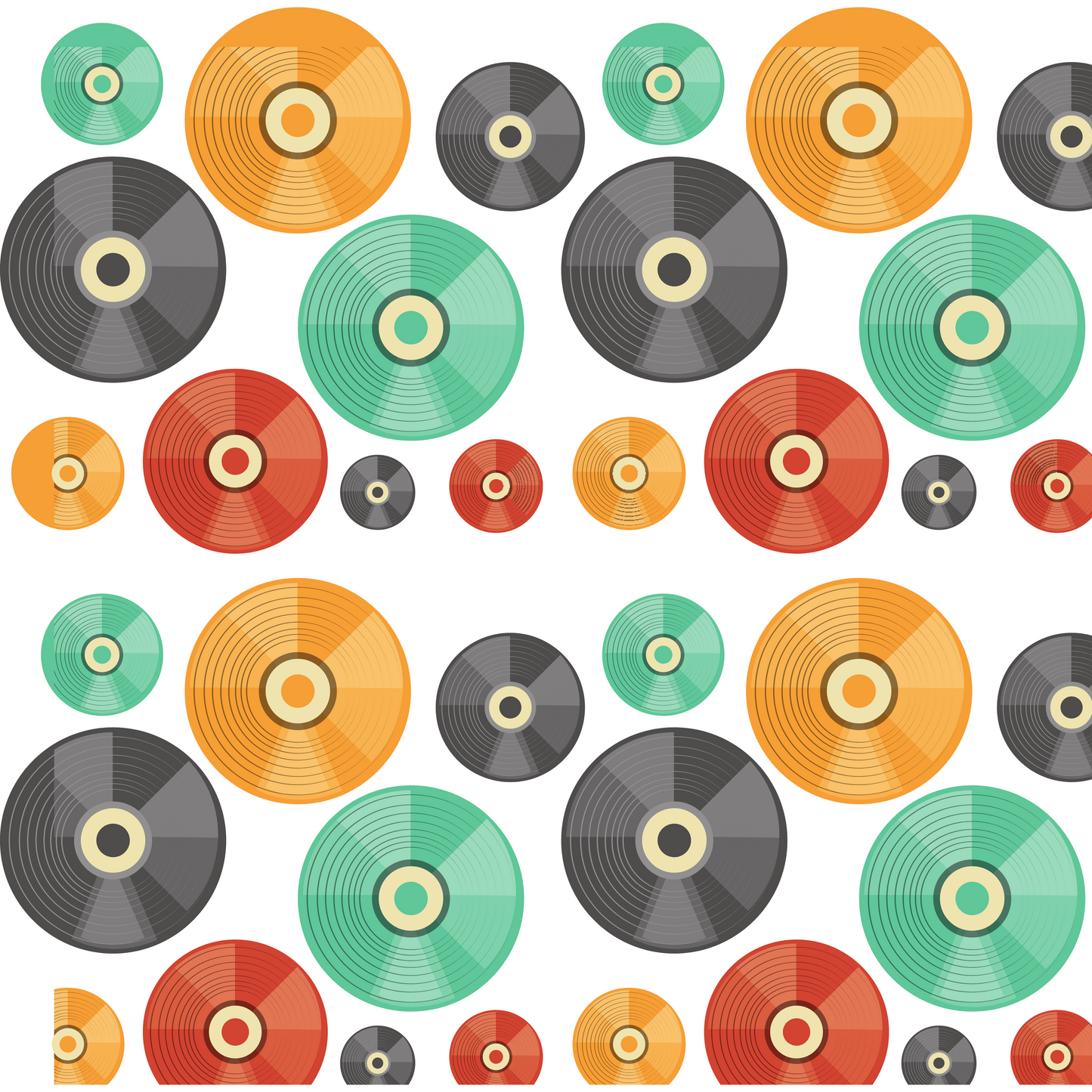 Retro Vintage Abstract Vinyl Records Tote Bag