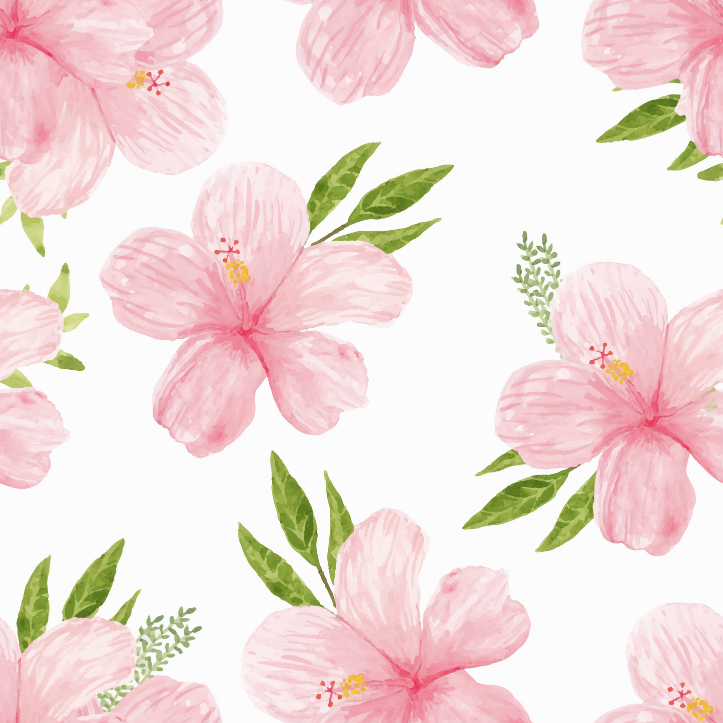Delicate Pink Tropical Hibiscus Hawaii Flower Print Tote Bag