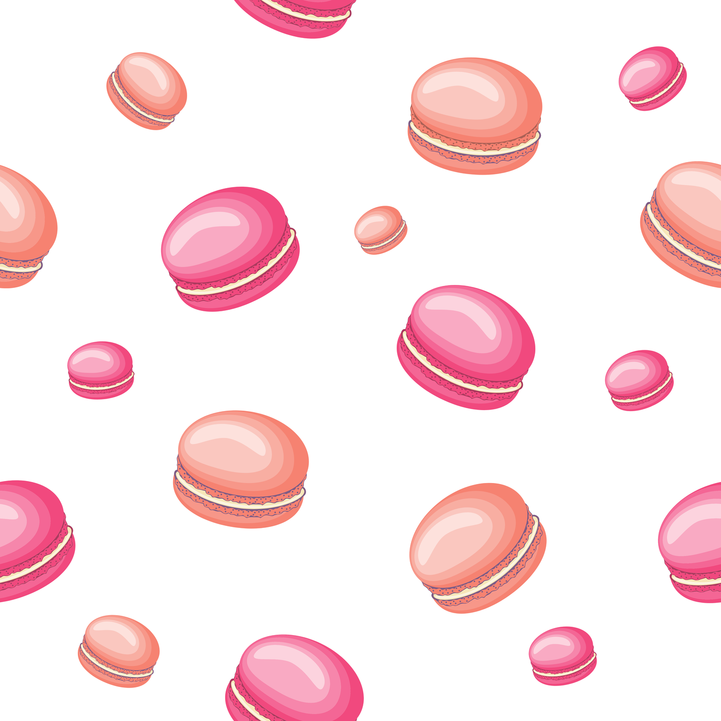 Macaroon Cookies Macaron Pattern Sipper Glass