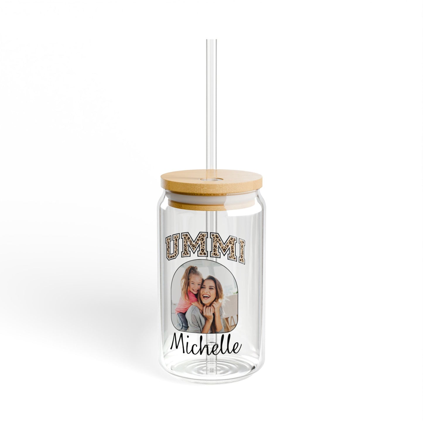 Personalized Sipper Glass with Your Ummi Photo and Name