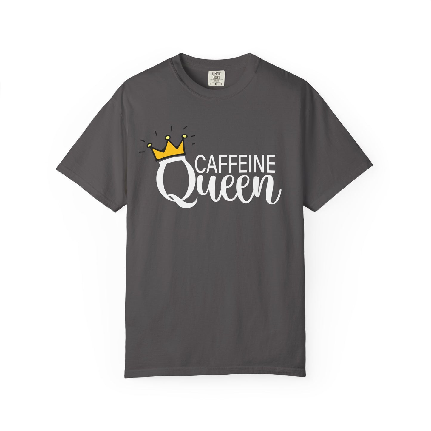 Caffeine Queen Funny T-Shirt for Coffee Lovers, Funny Gift for Millennials, Humor Tee for Stress Relief, Casual Everyday Wear, Birthday Gift