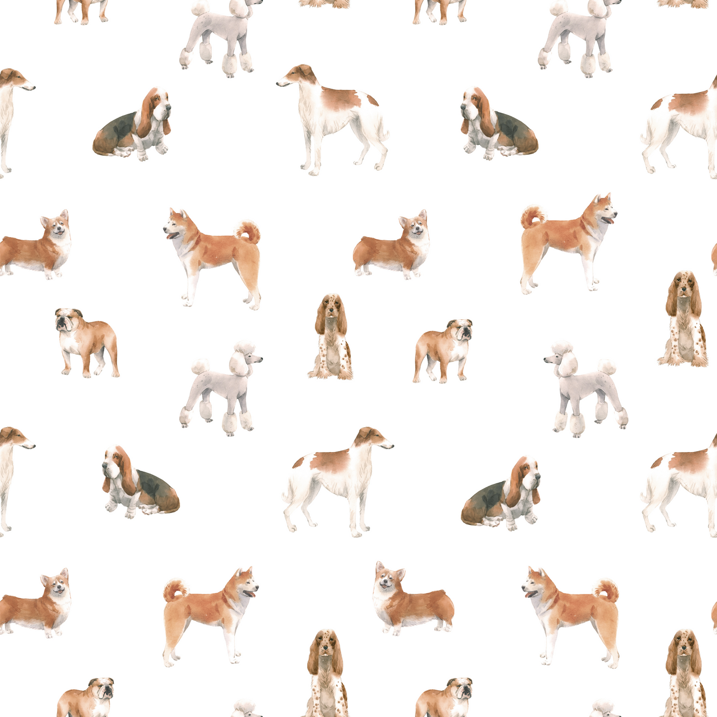 Dog Breeds Tote Bag - Cute Canine Lovers Shoulder Bag