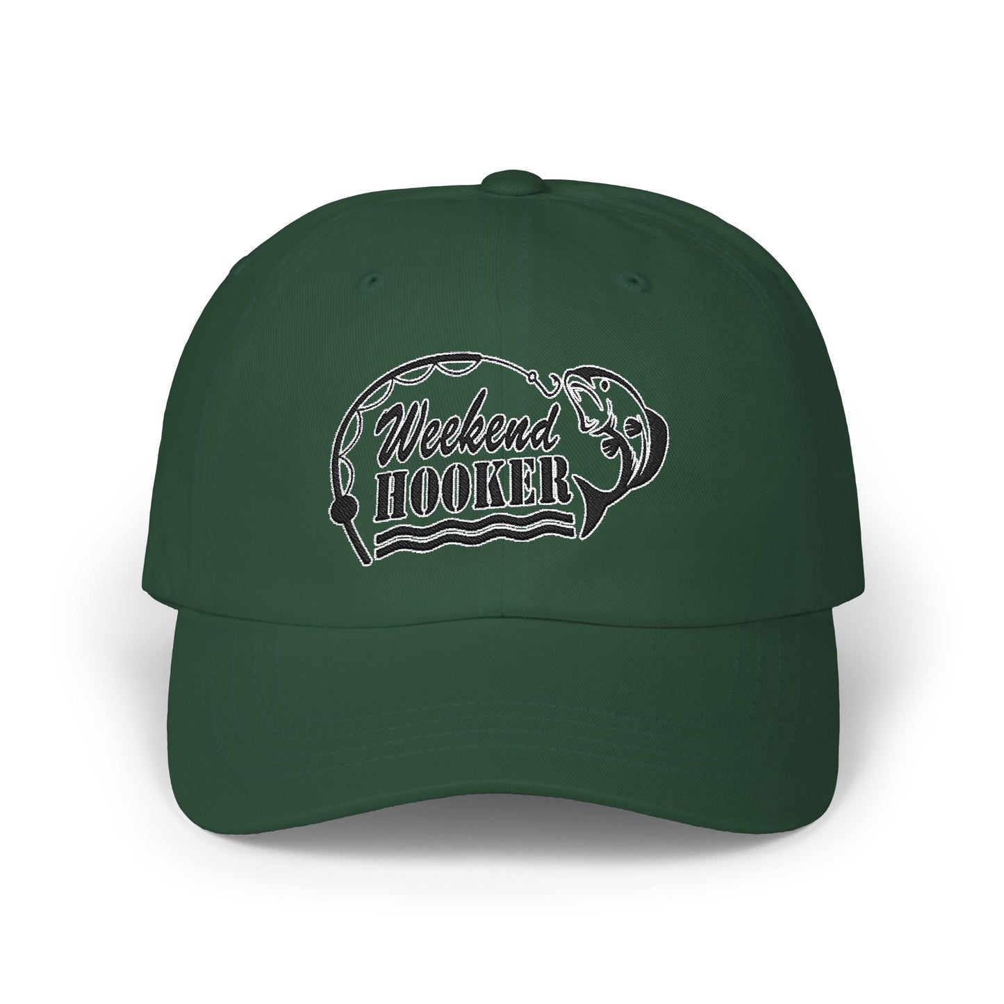 Weekend Hooker - Fishing Hat, Luxurious Embroidered Classic Adjustable Cap, Unisex Embroidery Baseball Cap, Trucker Hat