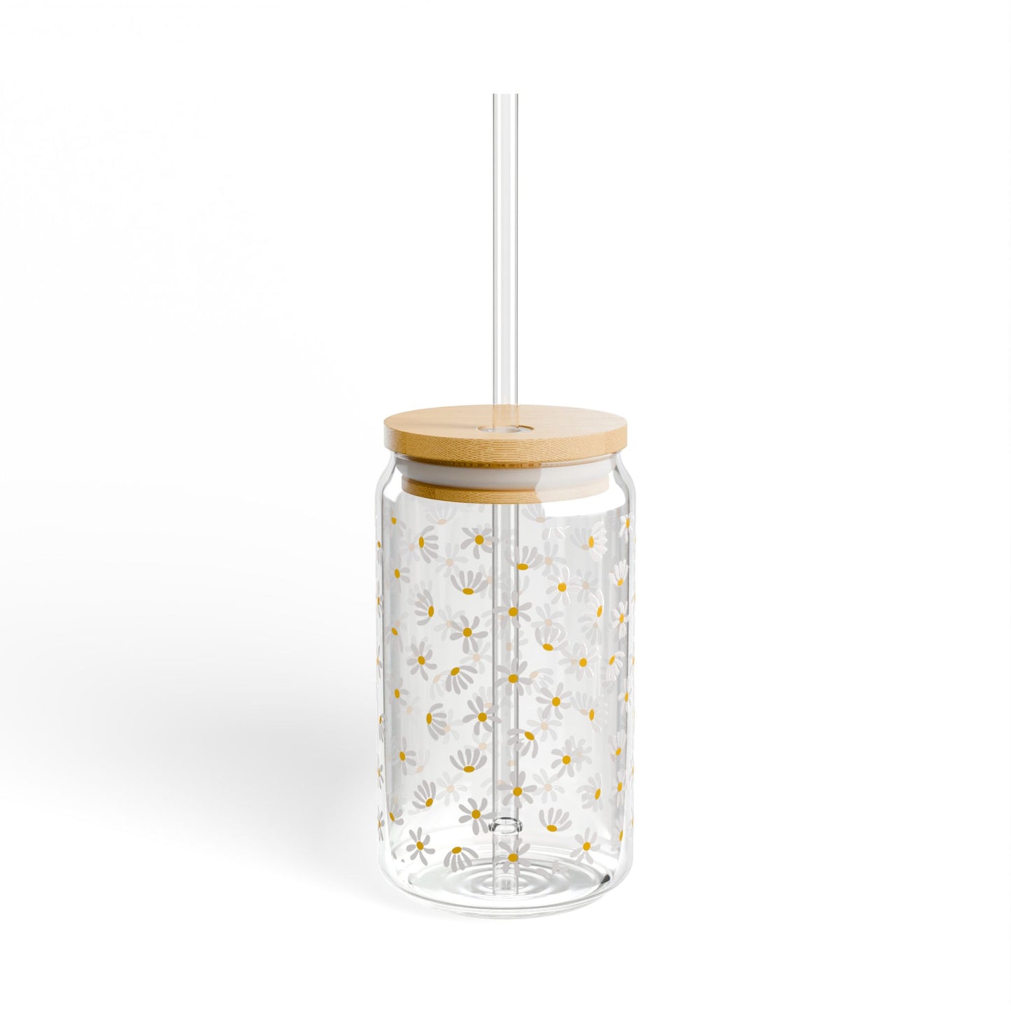 Daisy Floral Sipper Glass
