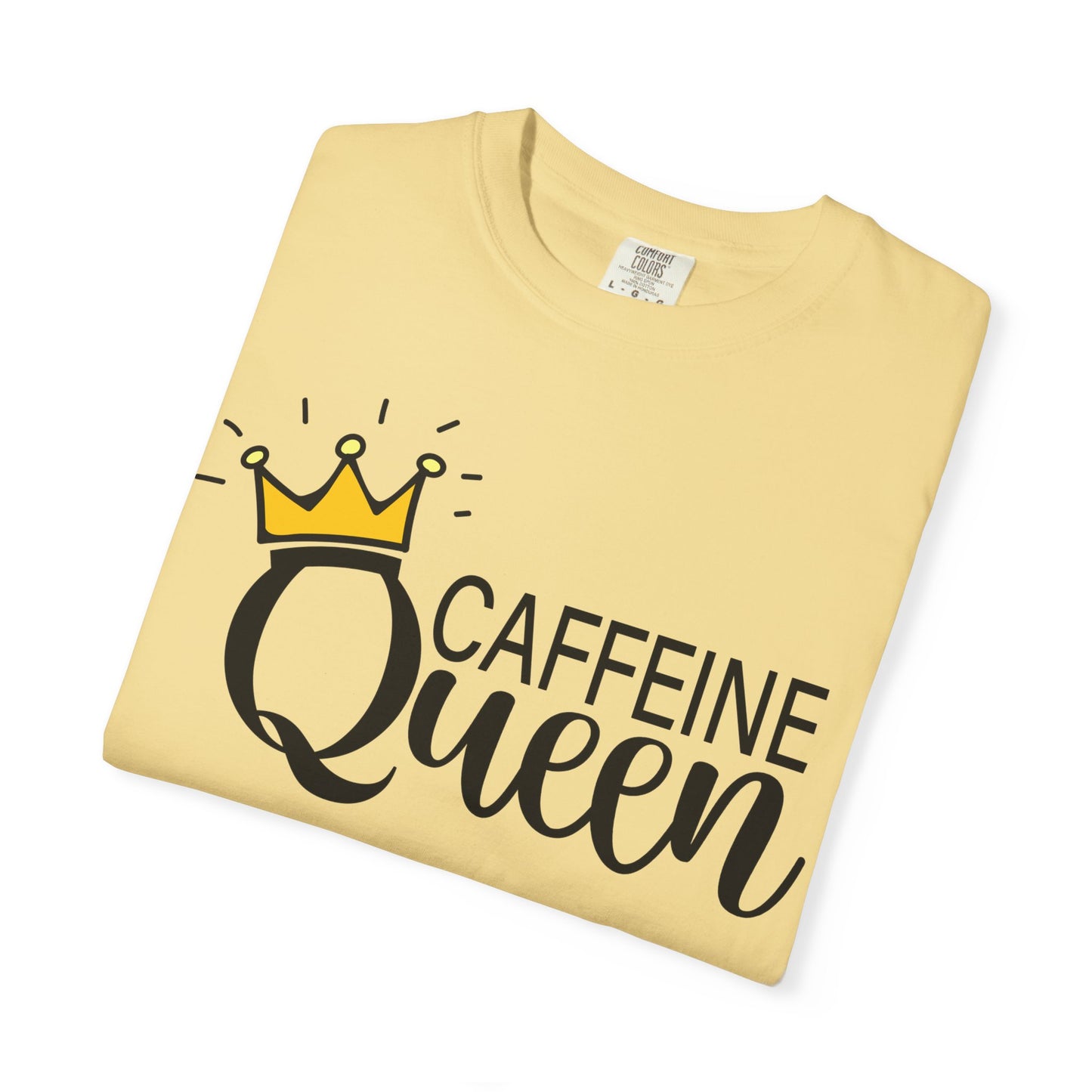 Caffeine Queen Funny T-Shirt for Coffee Lovers, Funny Gift for Millennials, Humor Tee for Stress Relief, Casual Everyday Wear, Birthday Gift