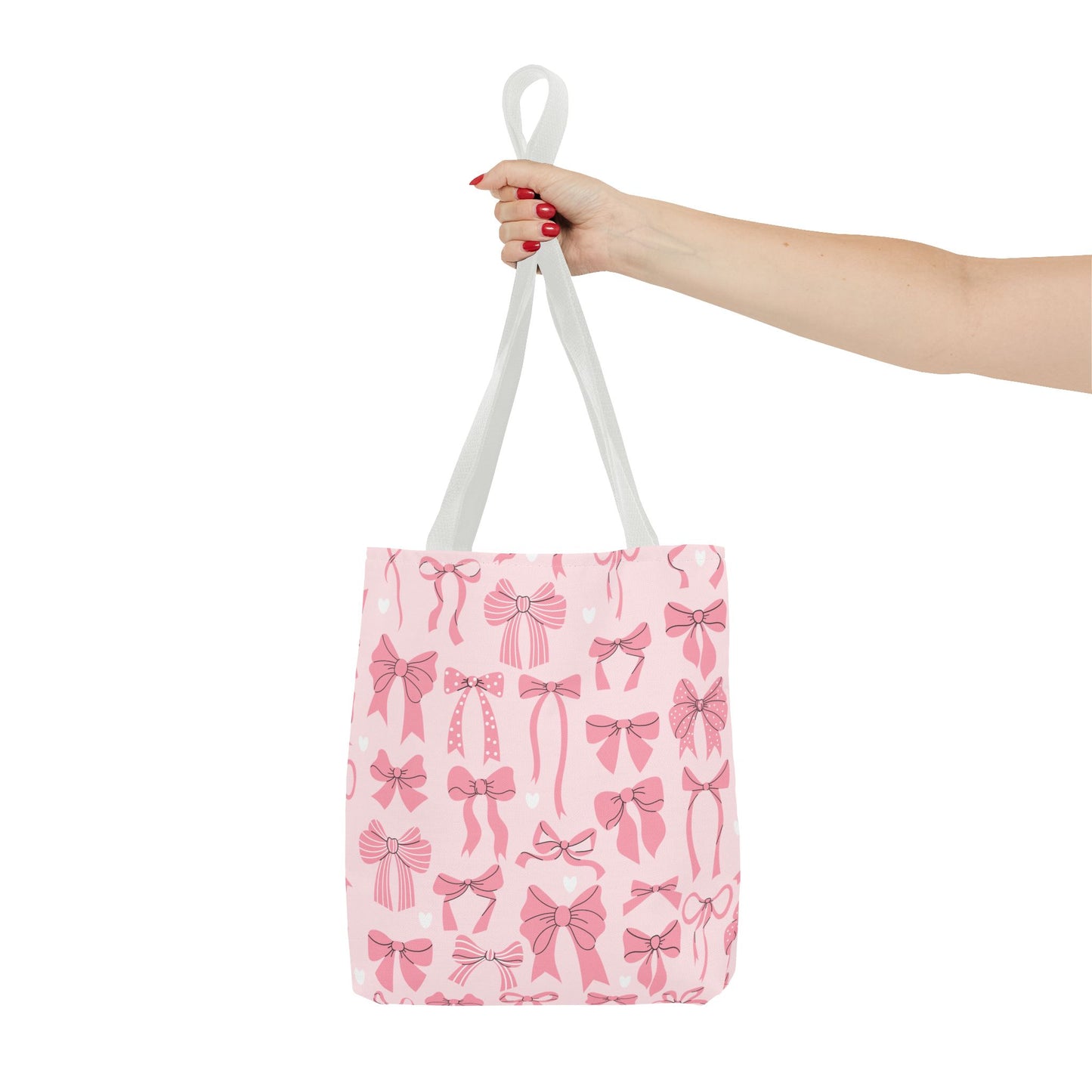 Pink Bows & Hearts Coquette Tote Bag