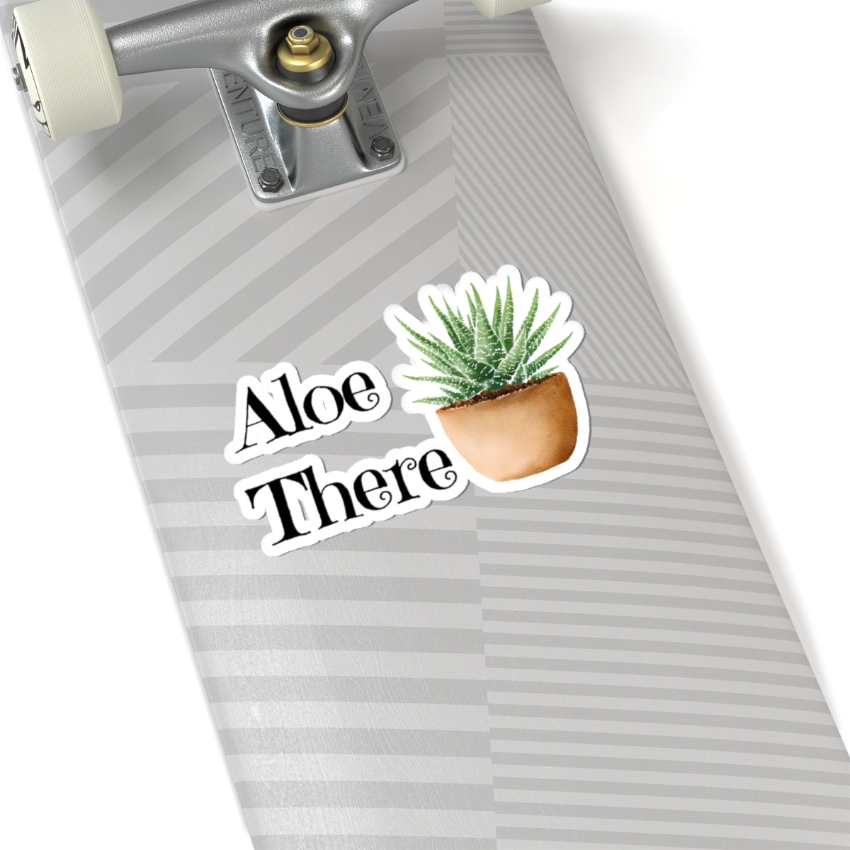 Aloe There Plant Kiss-Cut Stickers, Cute Succulent, Laptop Décor, Nature Lover Gift, Fun Home Decor, Greenery Sticker