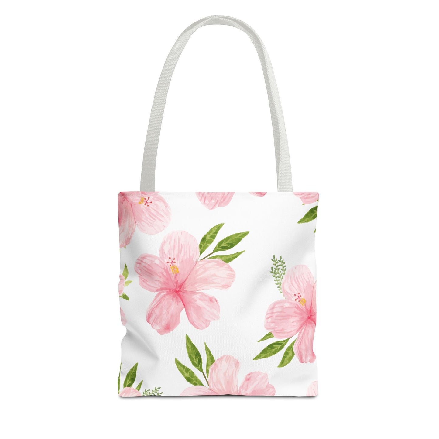 Delicate Pink Tropical Hibiscus Hawaii Flower Print Tote Bag