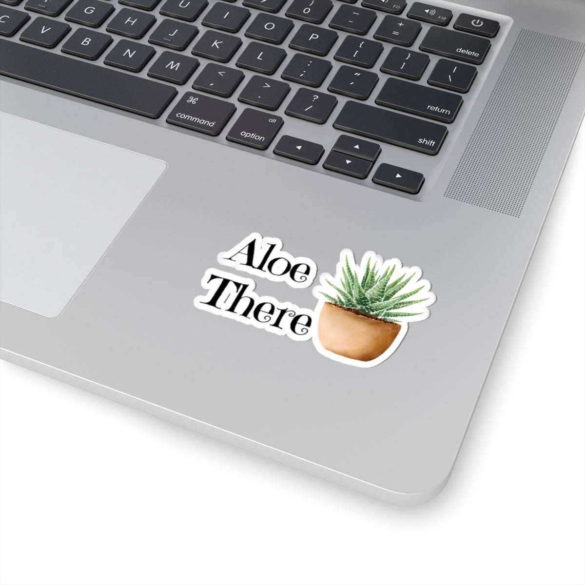 Aloe There Plant Kiss-Cut Stickers, Cute Succulent, Laptop Décor, Nature Lover Gift, Fun Home Decor, Greenery Sticker