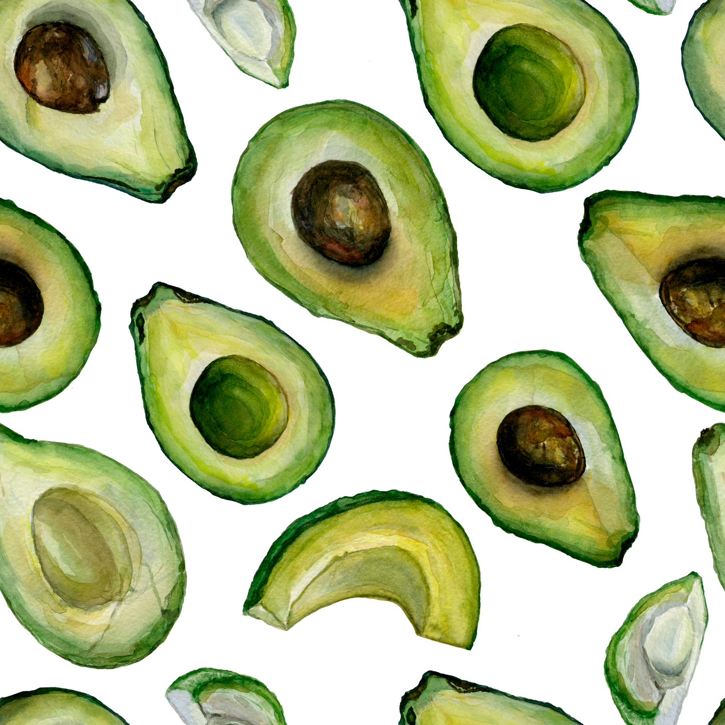 Avocado Summer Fruit Tote Bag