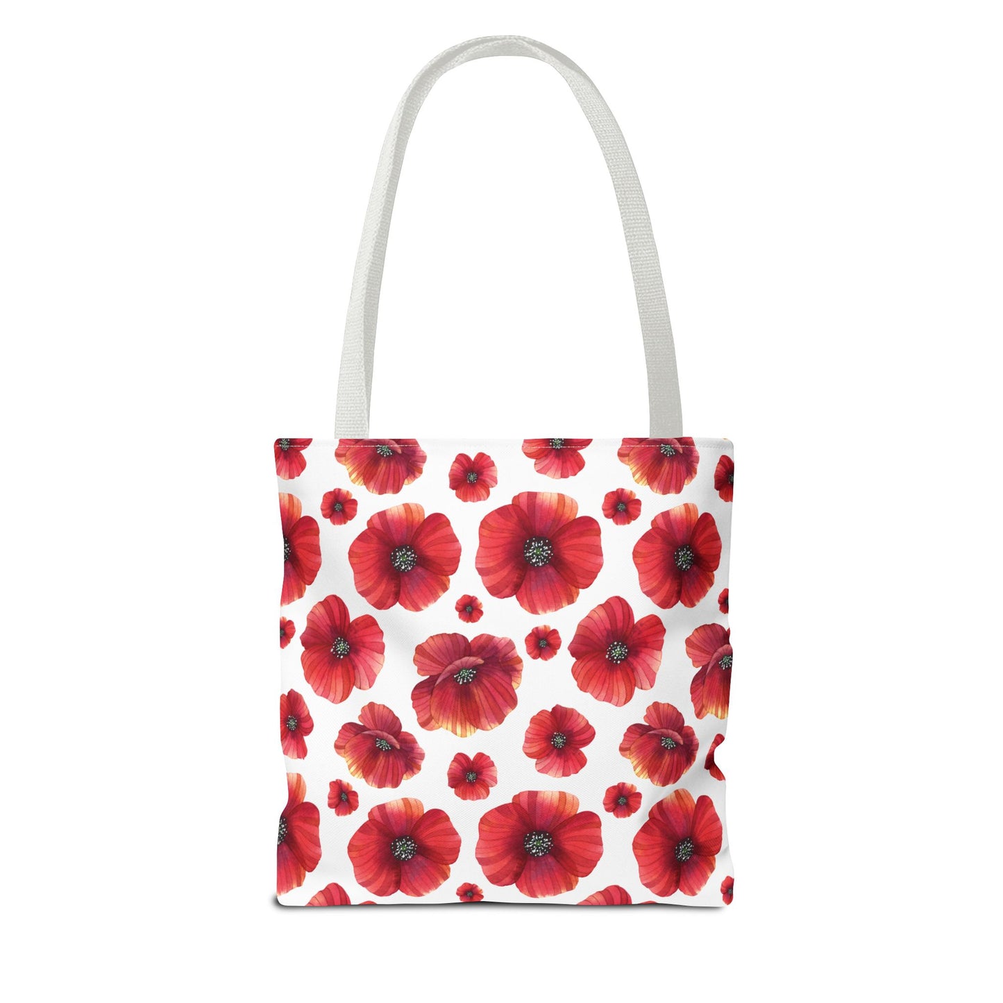 Poppies Floral Tote Bag, Beach Bag, Grocery Bag, Summer Vibe Tote, Market Bag, Reusable Tote Bag, Poppy Flower, Red Poppies