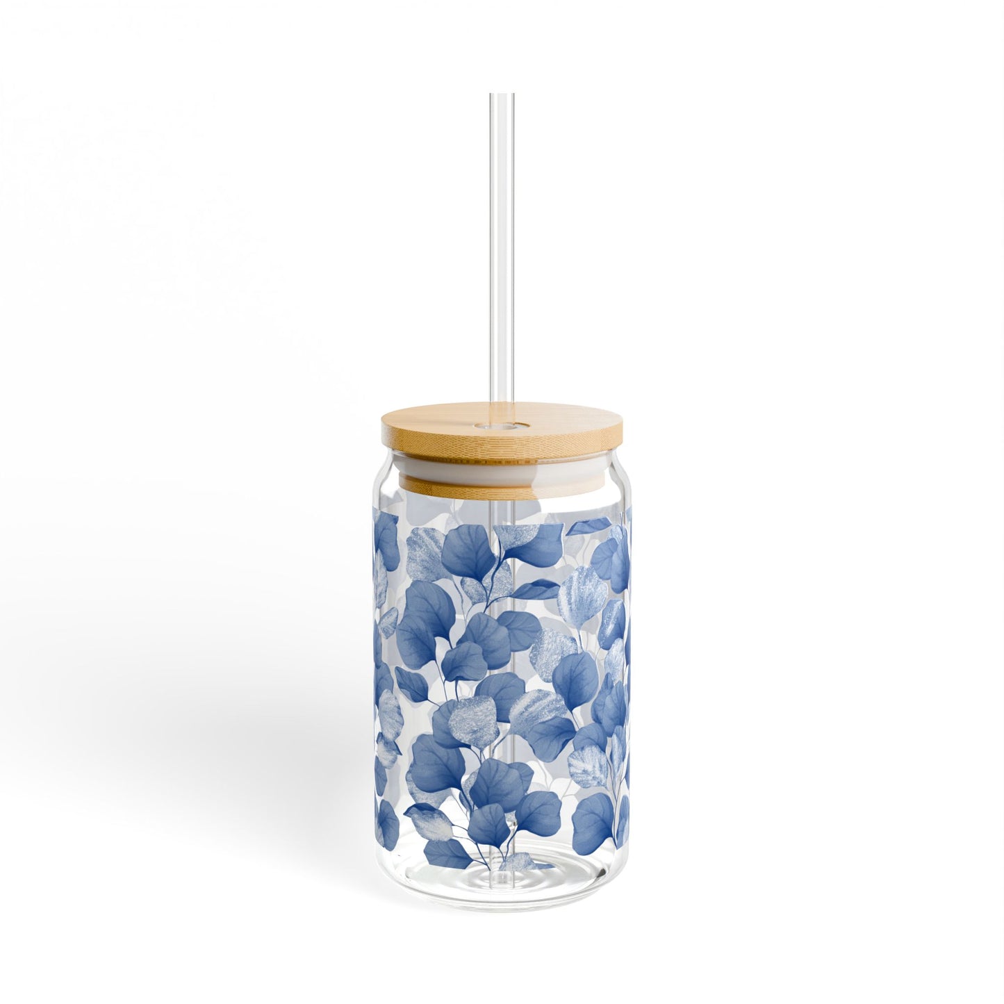 Blue Flower Petals Sipper Glass at Orange Moons