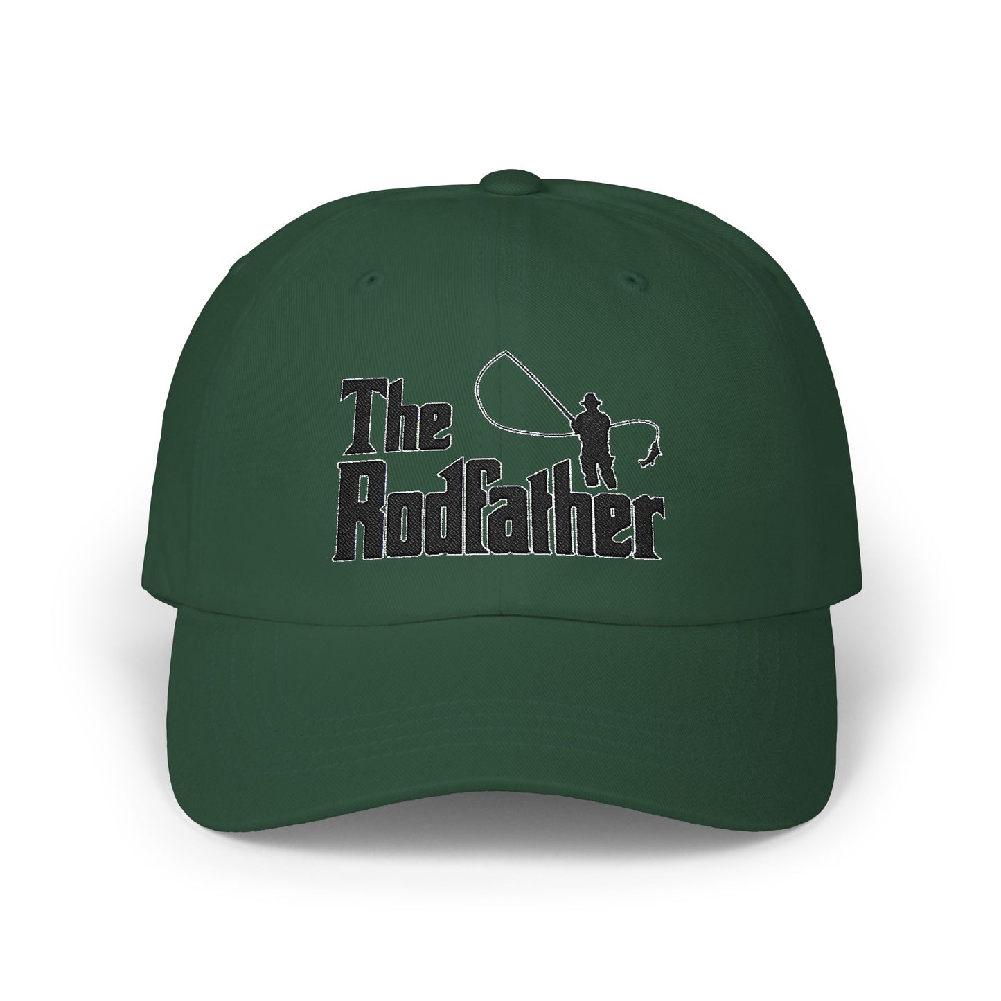 The Rodfather - Fishing Hat, Luxurious Embroidered Classic Adjustable Cap, Unisex Embroidery Baseball Cap, Trucker Hat