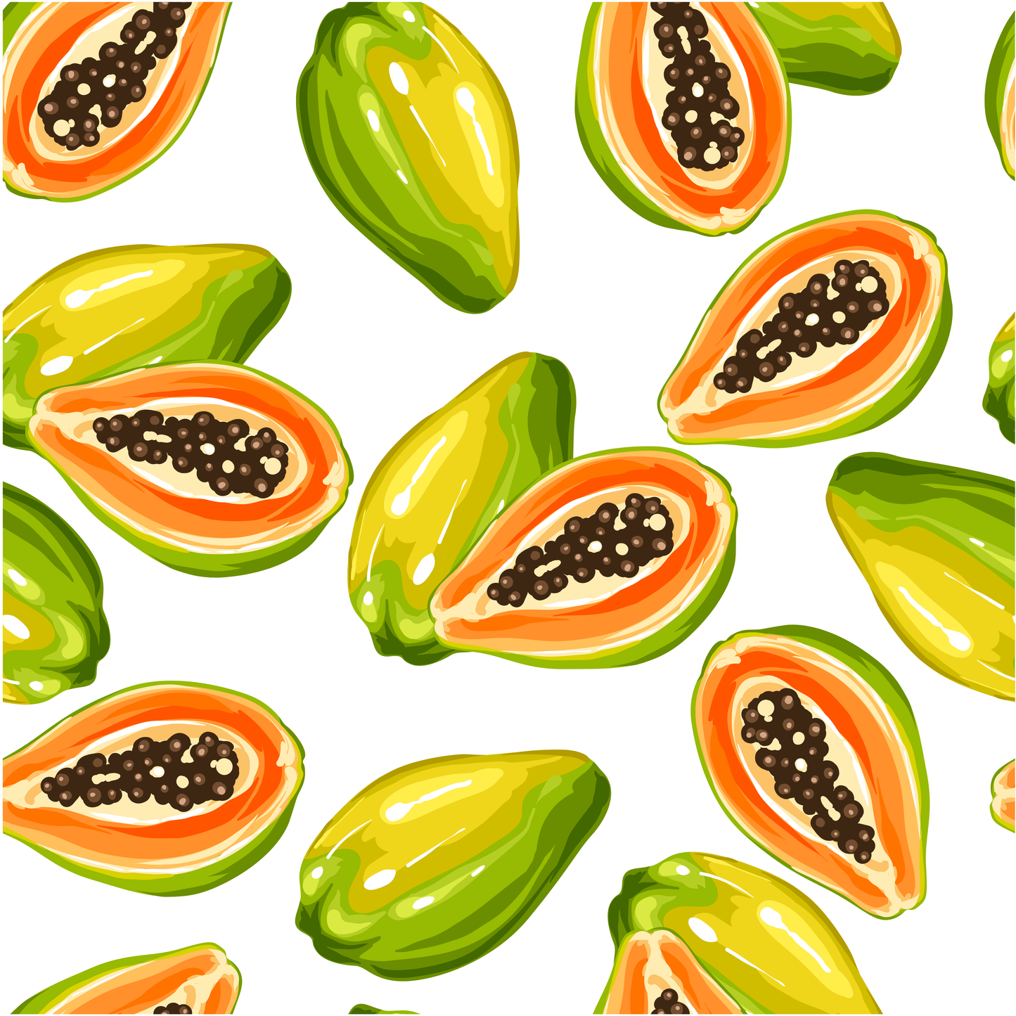 Papaya Tropical Fruit Tote Bag