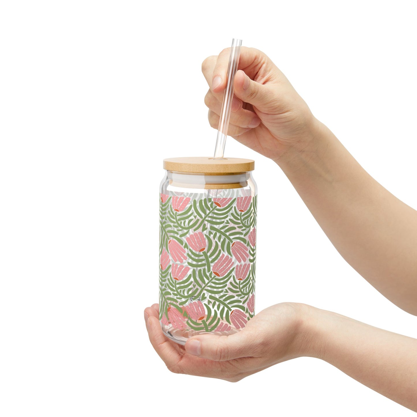 Floral Sipper Glass