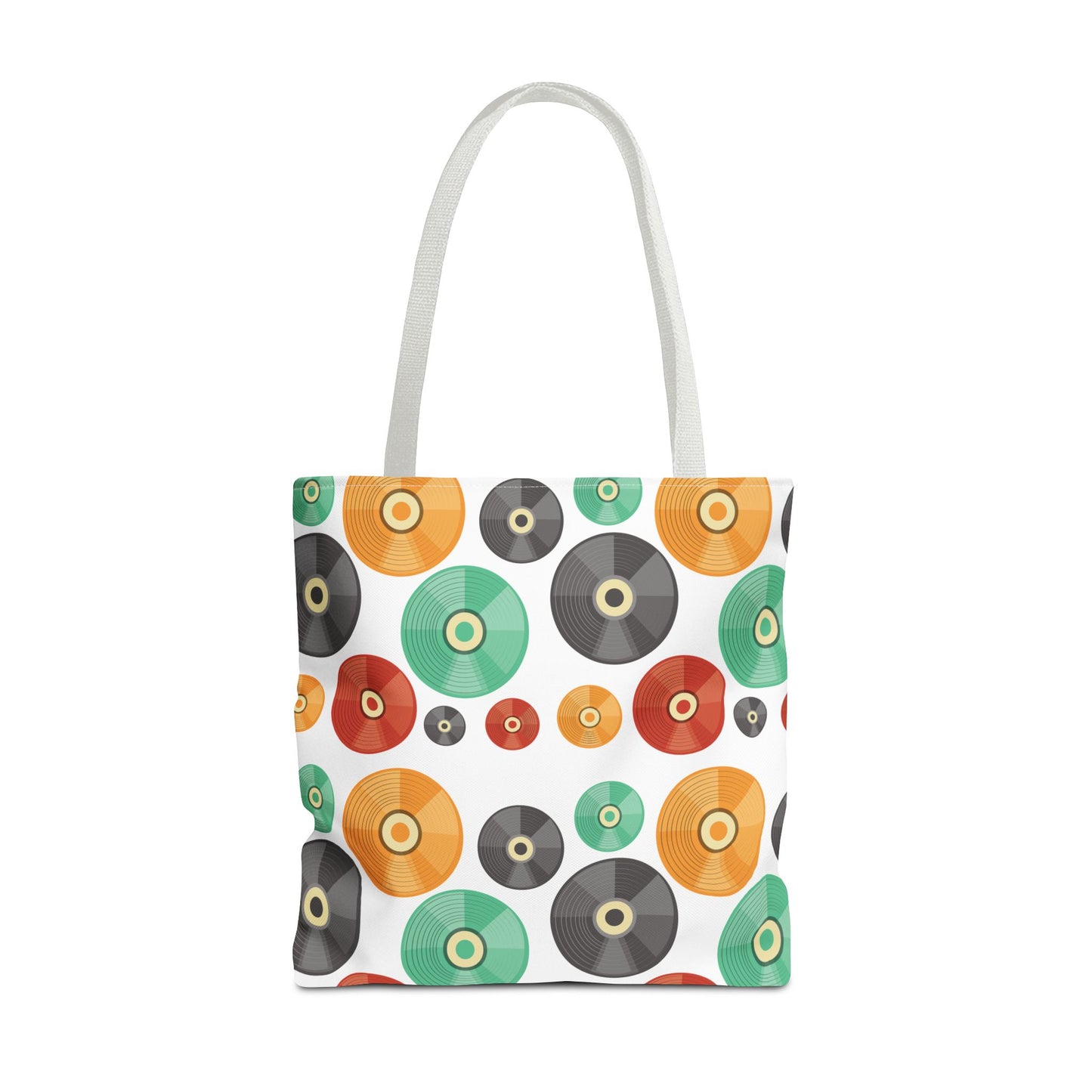 Retro Vintage Abstract Vinyl Records Tote Bag