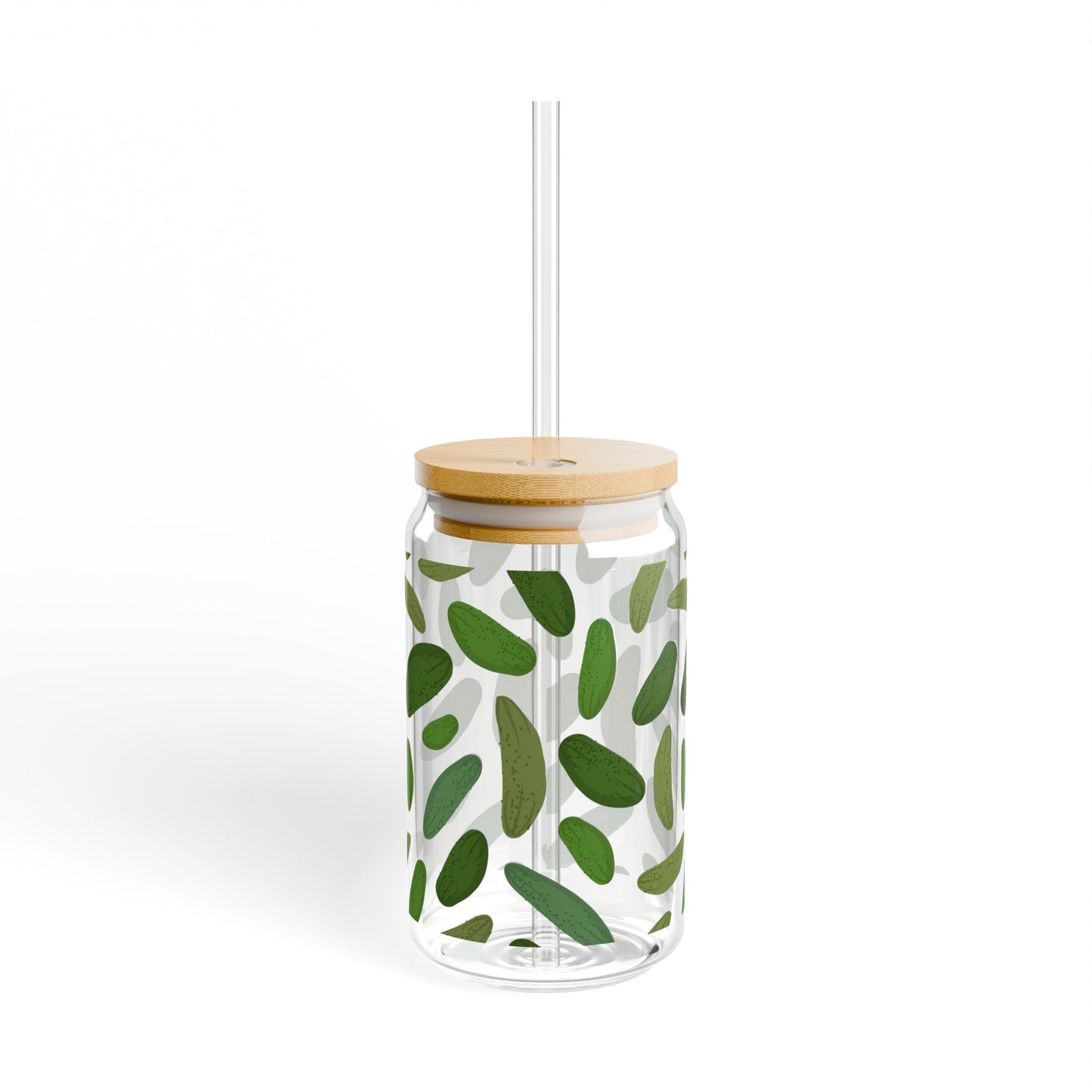 Pickled Cucumber pattern Sipper glass at Orange Moon