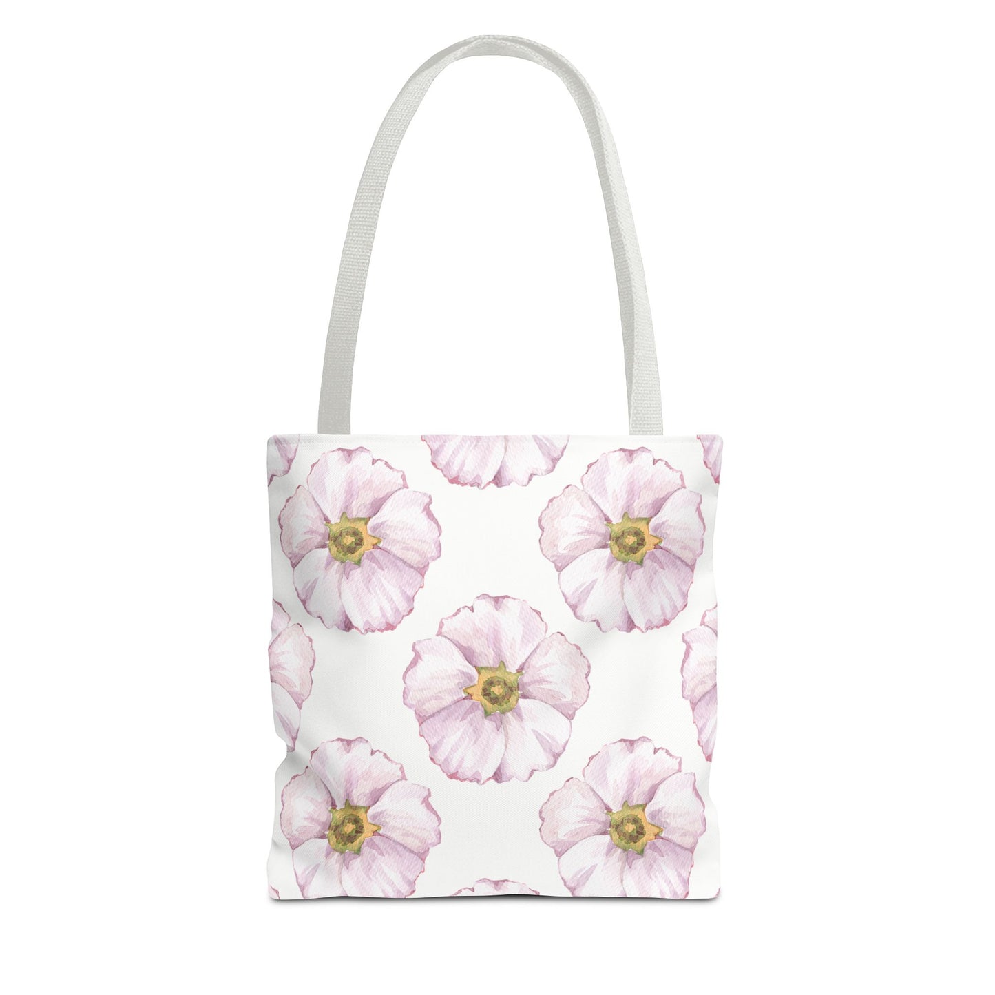 Delicate Watercolored Pink Rose Hip Flowers Tote Bag