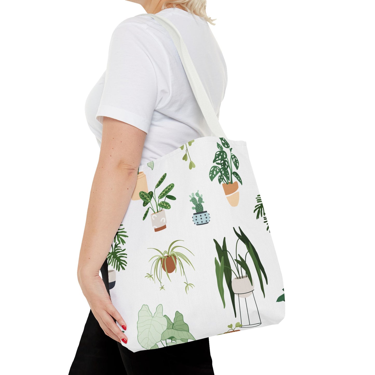 Plant Lover's Tote Bag - Stylish Eco-Friendly Carryall, Botanical Print Shopping Bag, Gardening Gift, Nature Inspired Shoulder Bag, Farmers