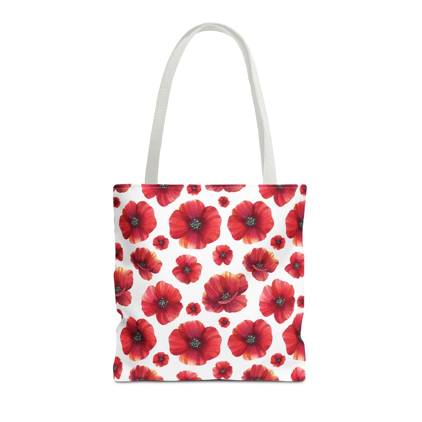 Poppies Floral Tote Bag, Beach Bag, Grocery Bag, Summer Vibe Tote, Market Bag, Reusable Tote Bag, Poppy Flower, Red Poppies
