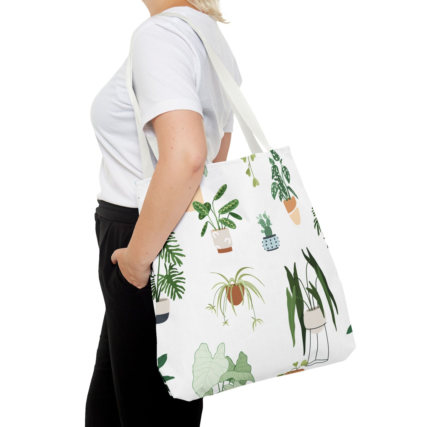Plant Lover's Tote Bag - Stylish Eco-Friendly Carryall, Botanical Print Shopping Bag, Gardening Gift, Nature Inspired Shoulder Bag, Farmers